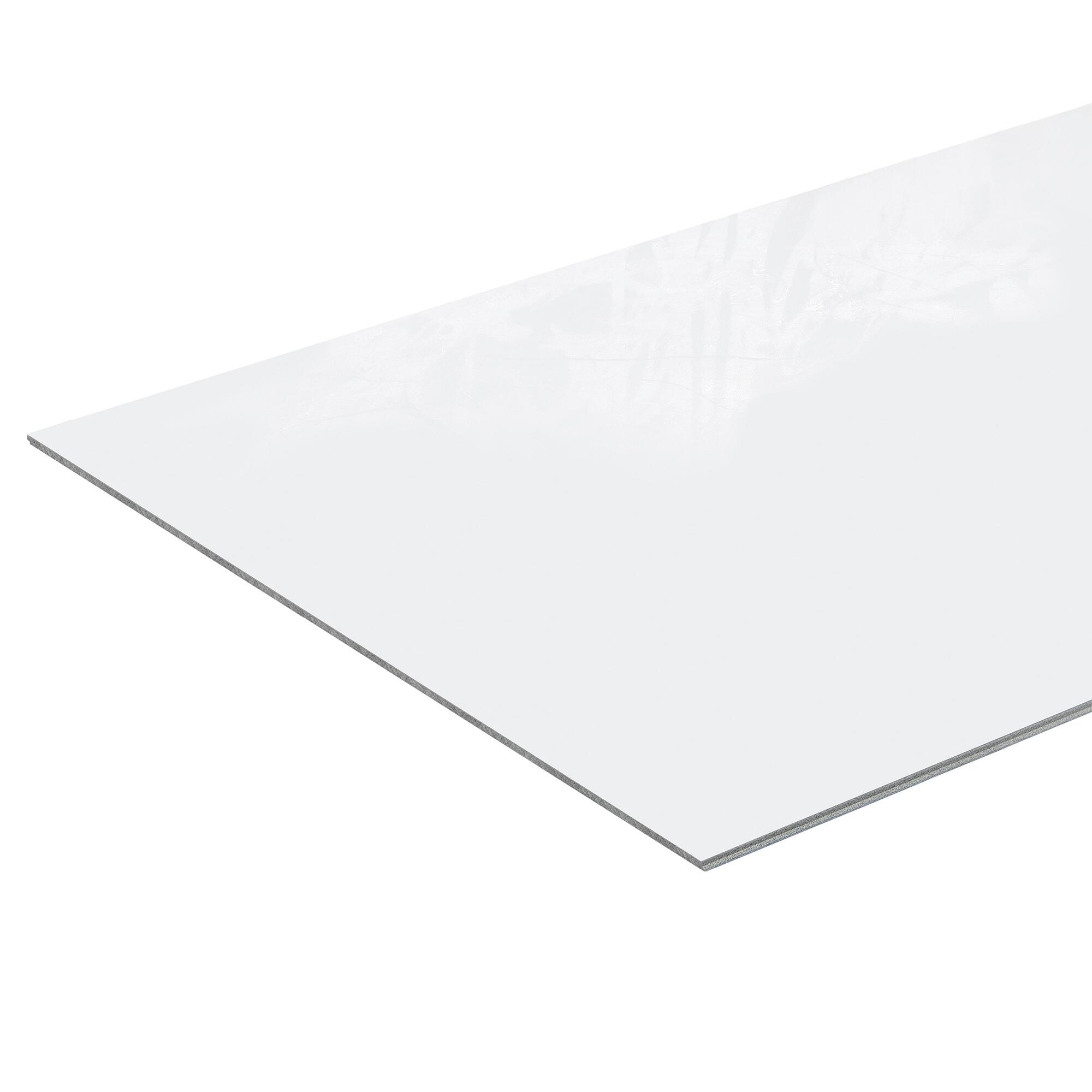 Revestimiento de pared decorativo efecto mármol de PVC serie Dumawall XL Gloss White blanco de 260x90cm - 3