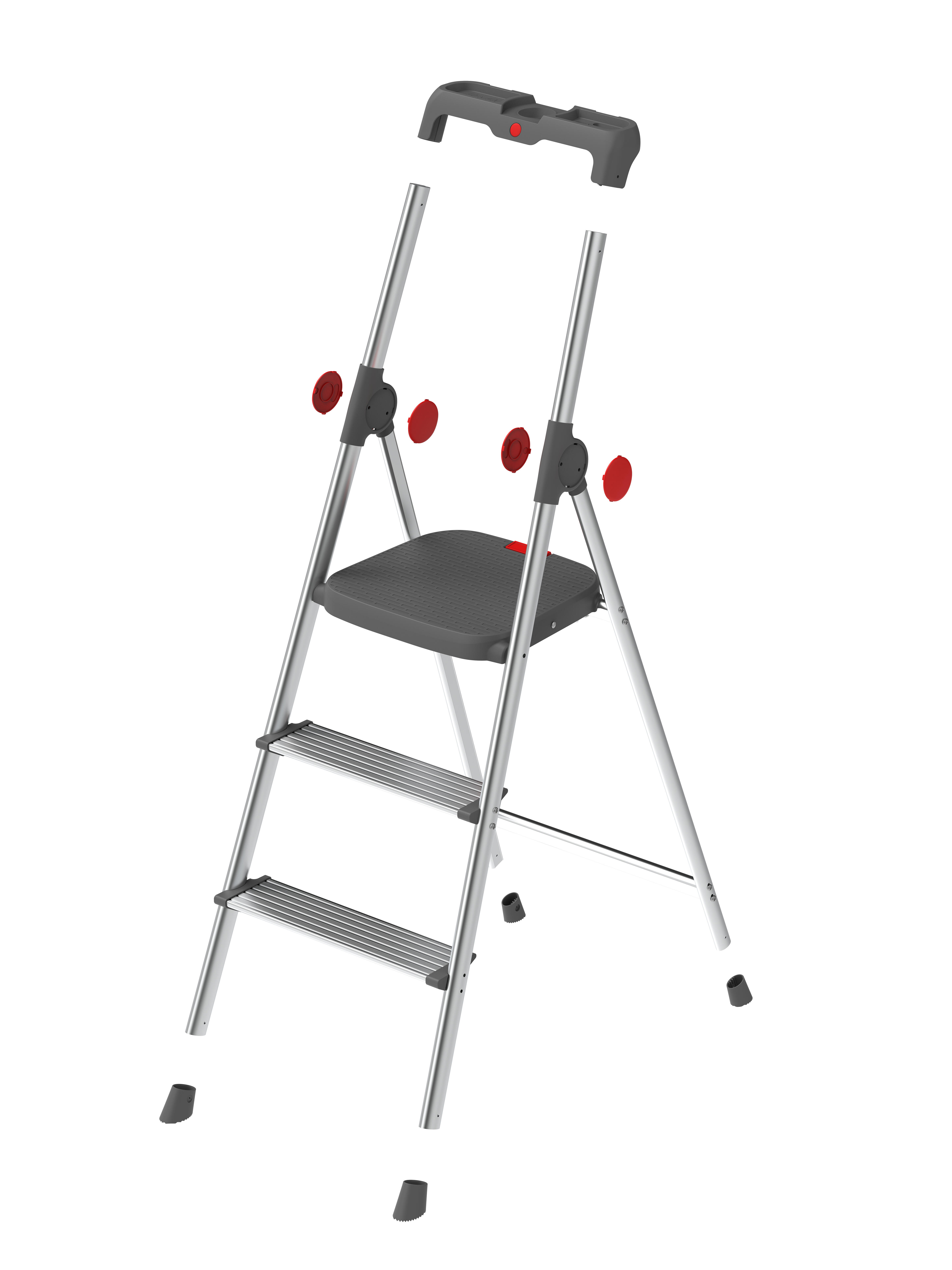 Scaletta GIERRE Dekorstep in alluminio 3 gradini 150 kg - 8