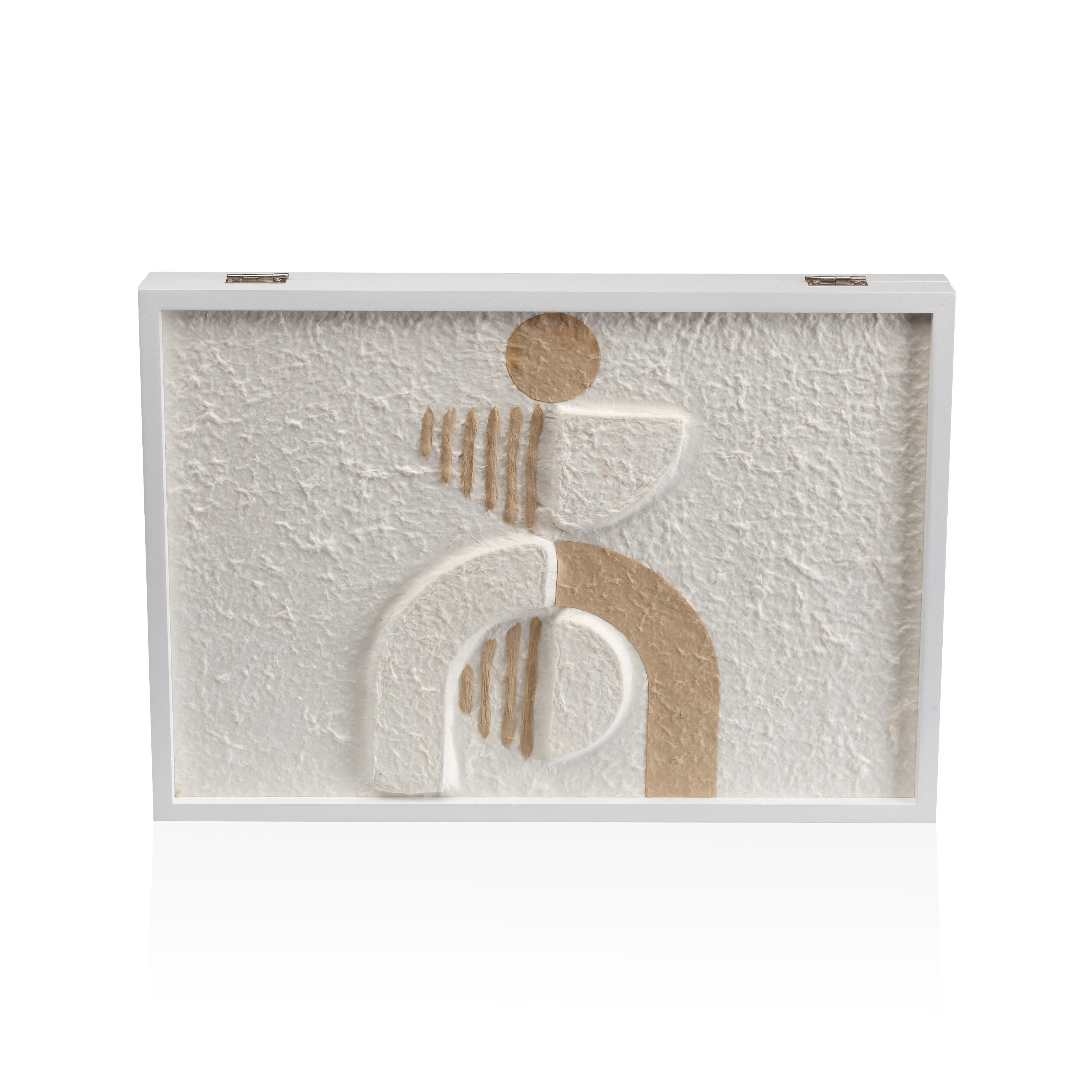 Tapa decorativa para contador sin marco beige elyo de 46x33 cm