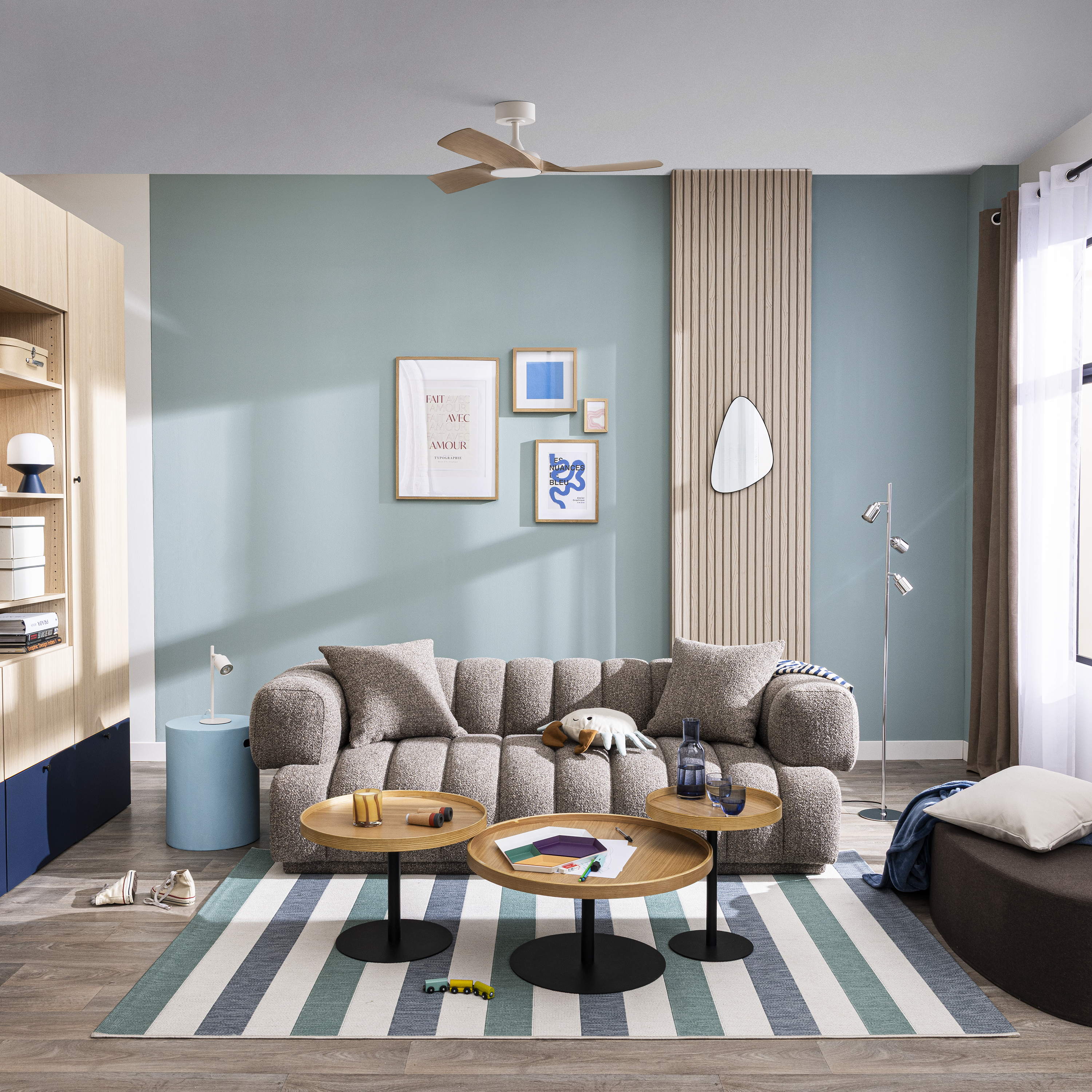 Specchio OGIVE asimmetrico in metallo nero 30 x 50 cm INSPIRE - 5