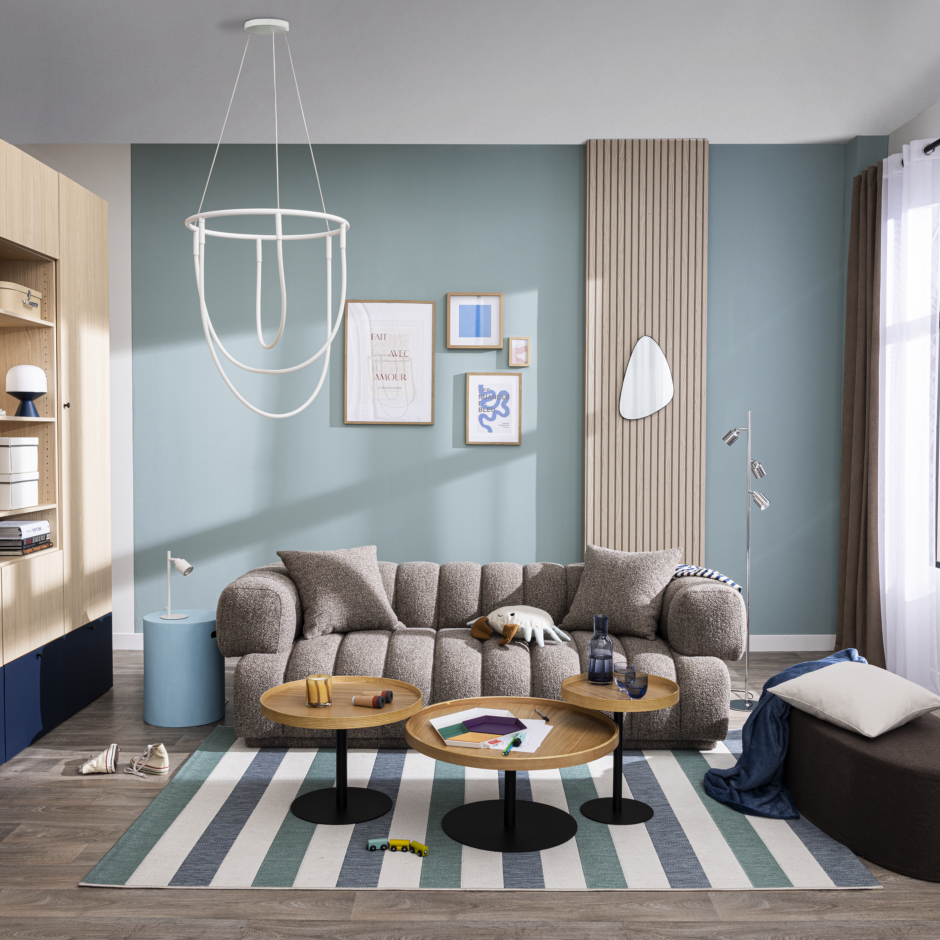 Specchio OGIVE asimmetrico in metallo nero 30 x 50 cm INSPIRE - 4