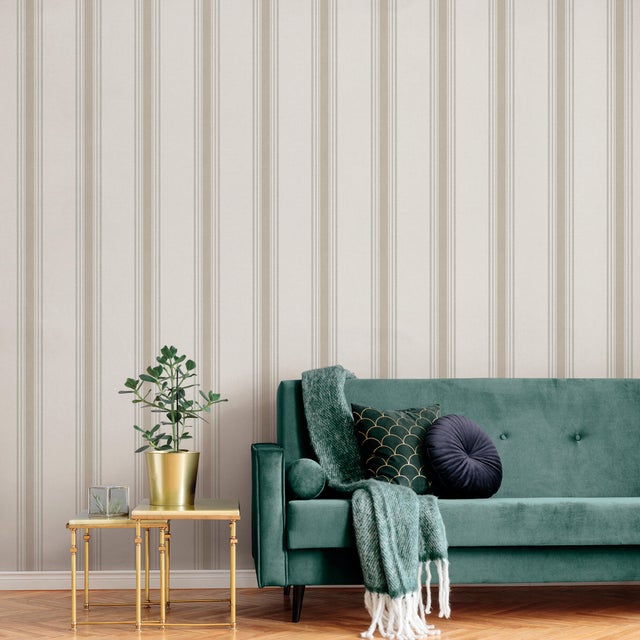 Papel pintado No tejido Geométrico beige 777-3 Hanna ICH. De 53cm x 3m. Limpieza con paño húmedo. Método de pegado: autoadhesivo