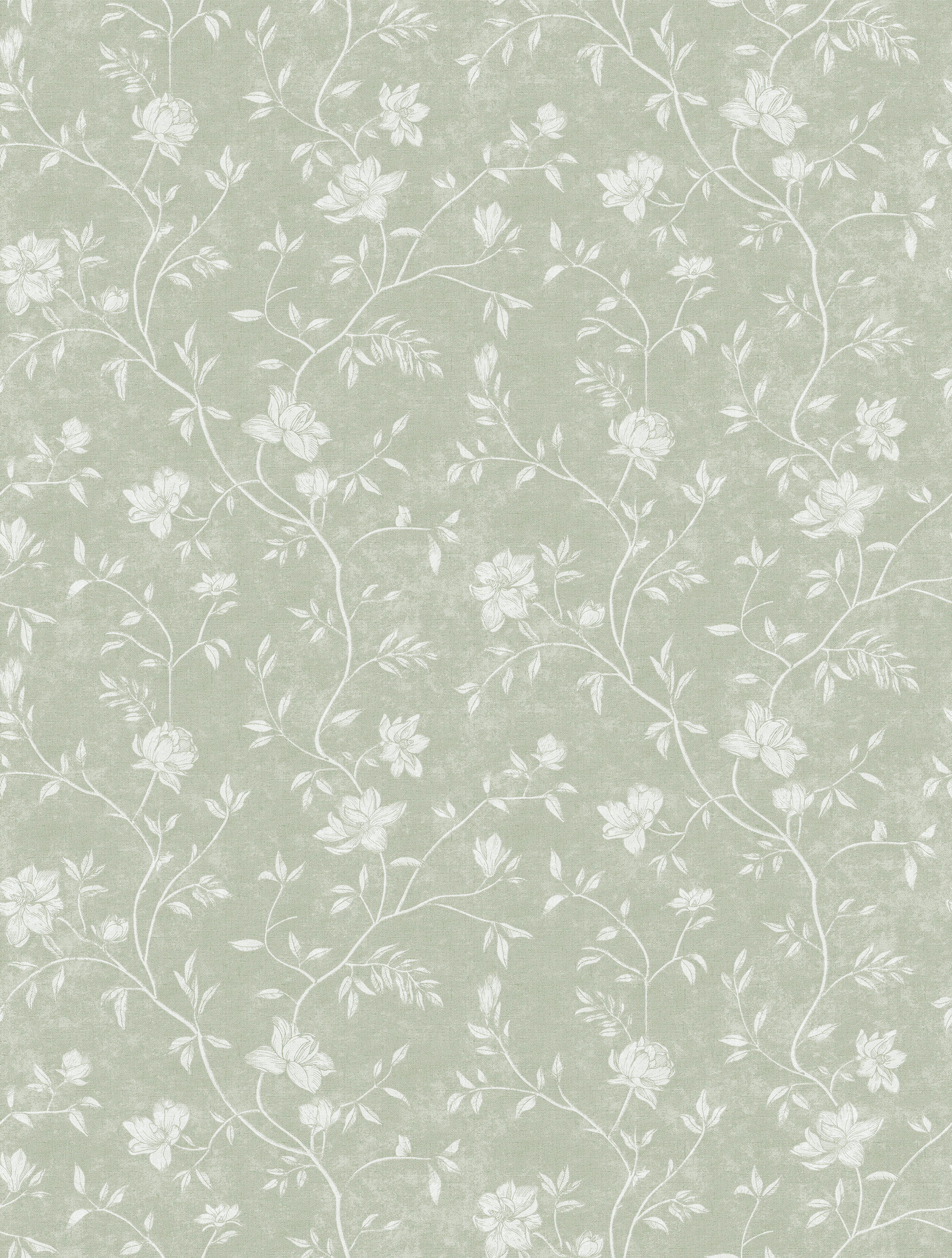 Papel pintado TNT adhesivo Floral vegetal 769-1 magno verde  ICH 53cmx3m limpìeza con paño húmedo - 2