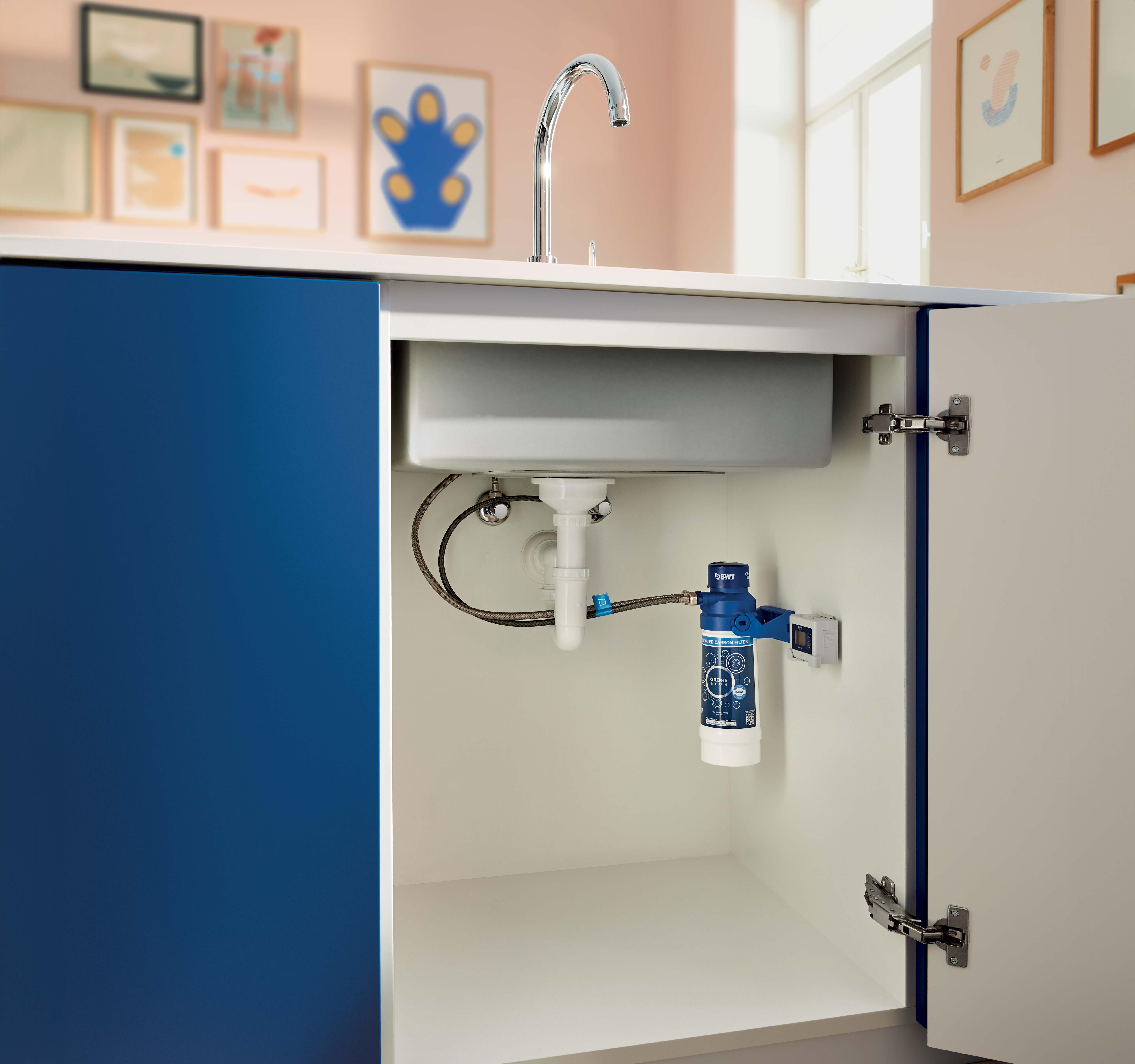 Rubinetto da cucina fisso a c multifunzione GROHE Blue Pure StartCurve cromo lucido GROHE - 3
