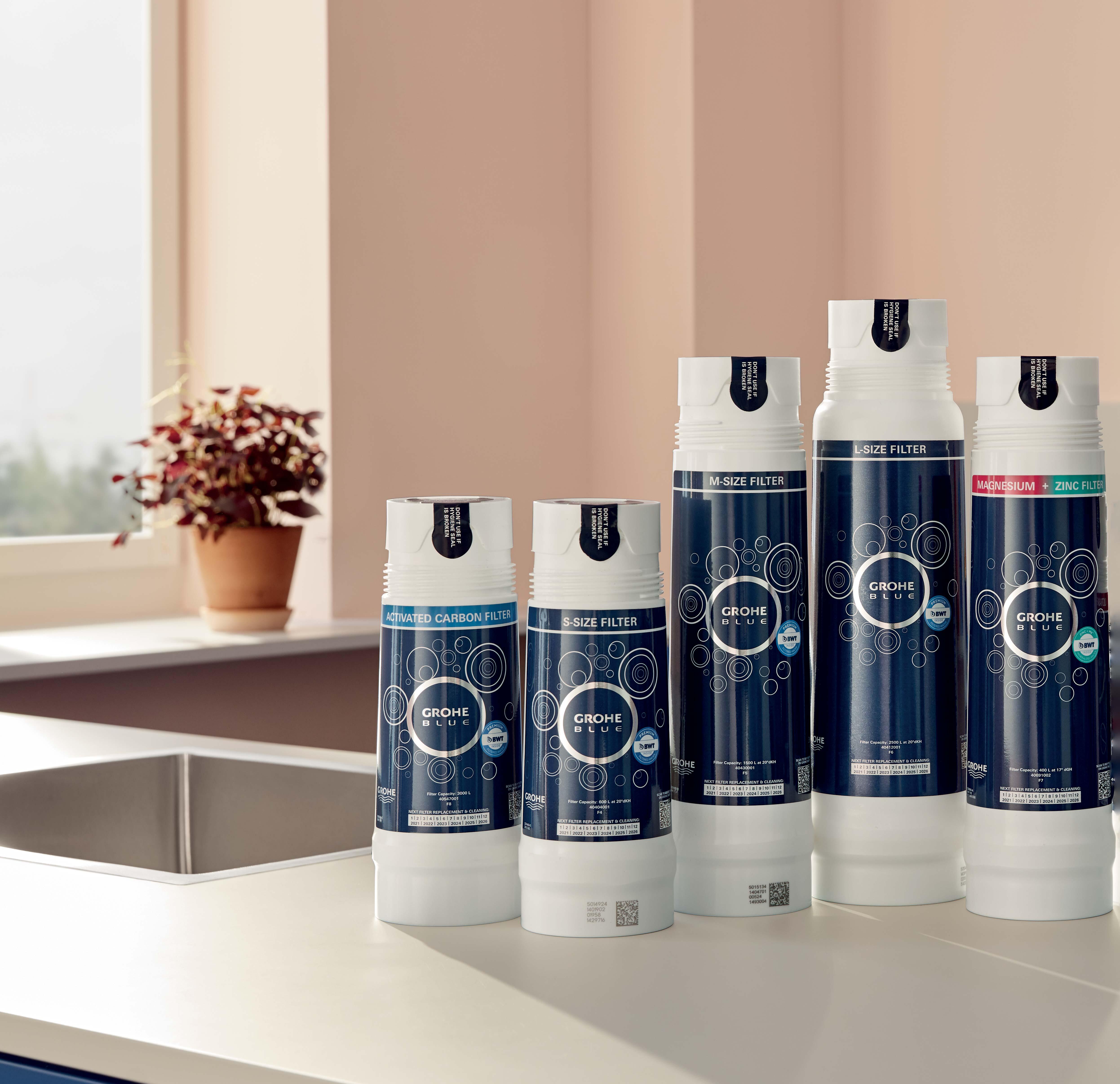 Kit rubinetto e filtro acqua sottolavello  GROHE  sistema filtrazione Blue Home bocca L cr, antiodore/antisapore - 4