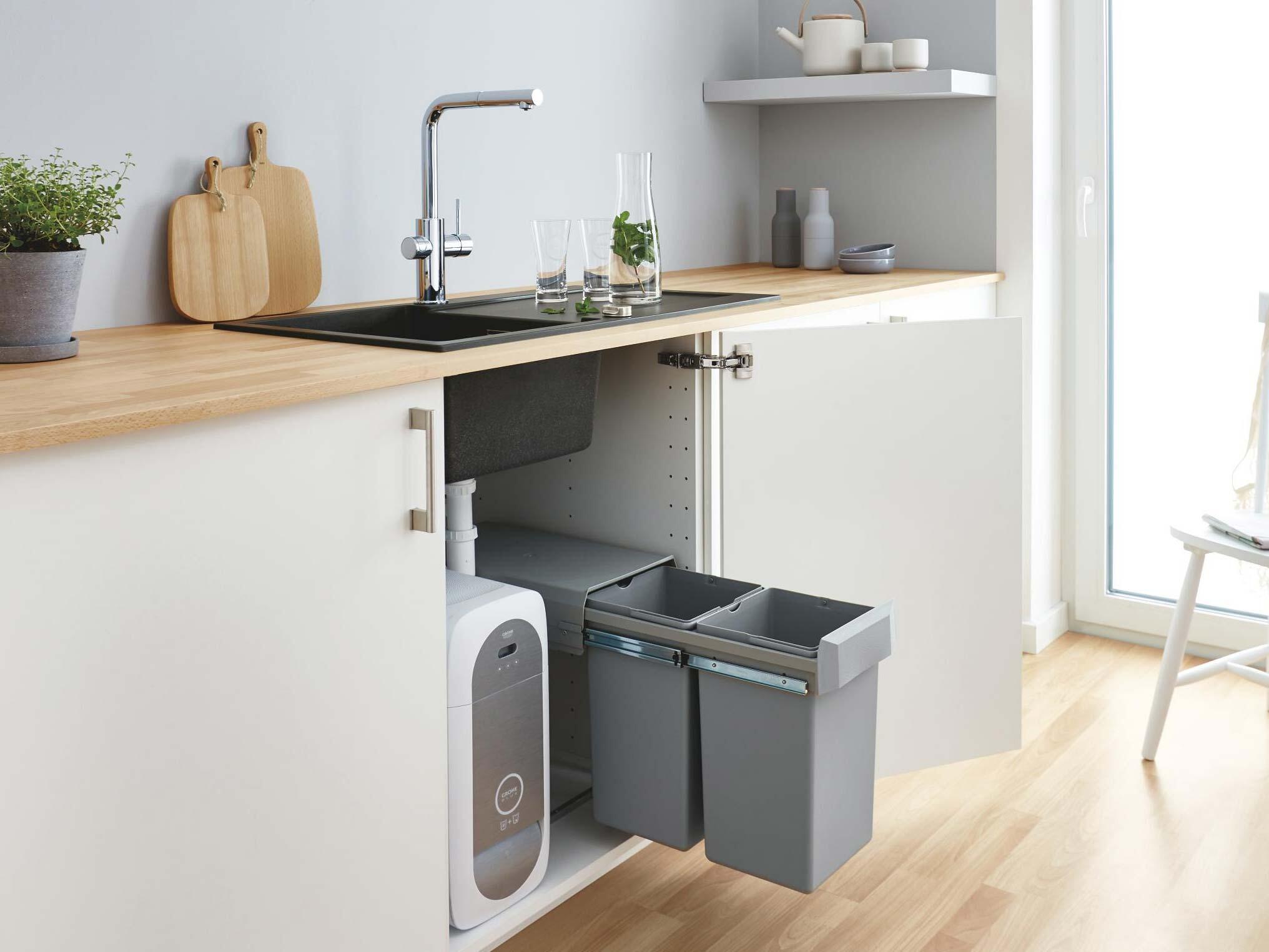 Kit rubinetto e filtro acqua sottolavello  GROHE  sistema filtrazione Blue Home bocca L cr, antiodore/antisapore - 3