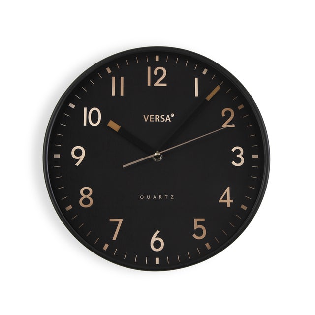 Reloj de pared Negro 30 cm de diámetro
