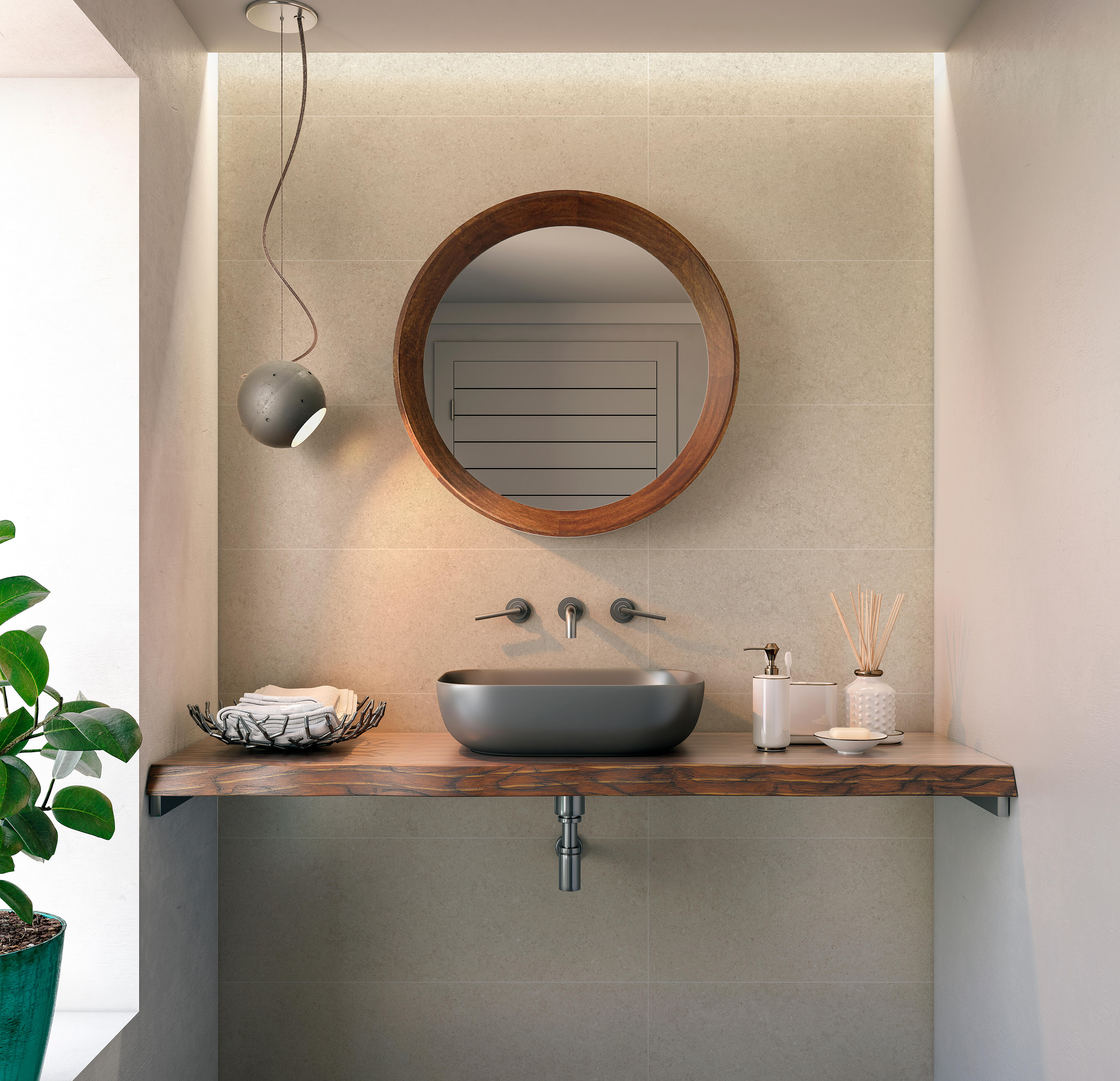 AZULEJO PASTA BLANCA 30X90CM TEIDE ARENA - 2