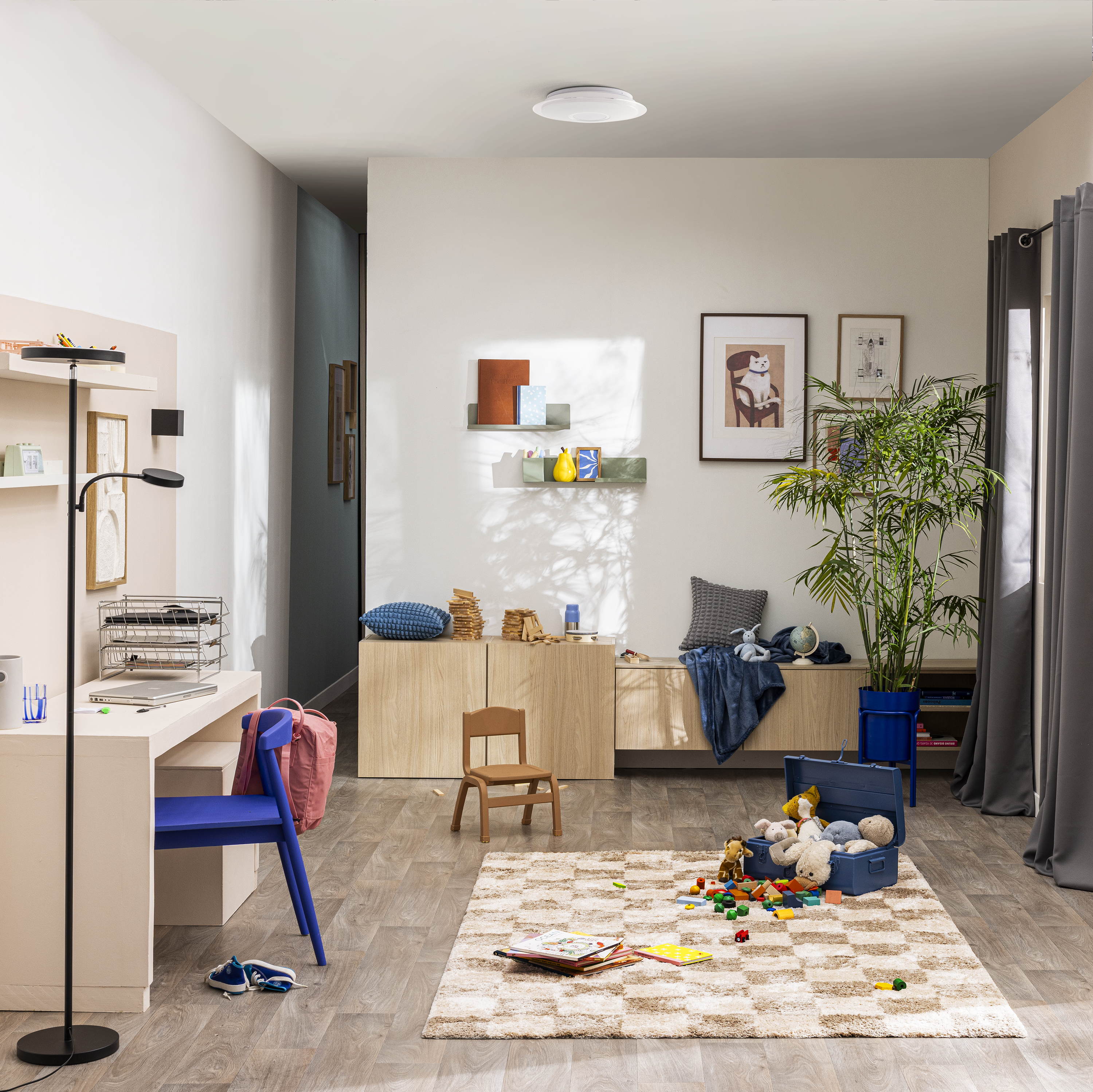 Cortina ollaos Rasberry poliéster liso gris granito INSPIRE de 140x280cm. Cinta termopegada - 10