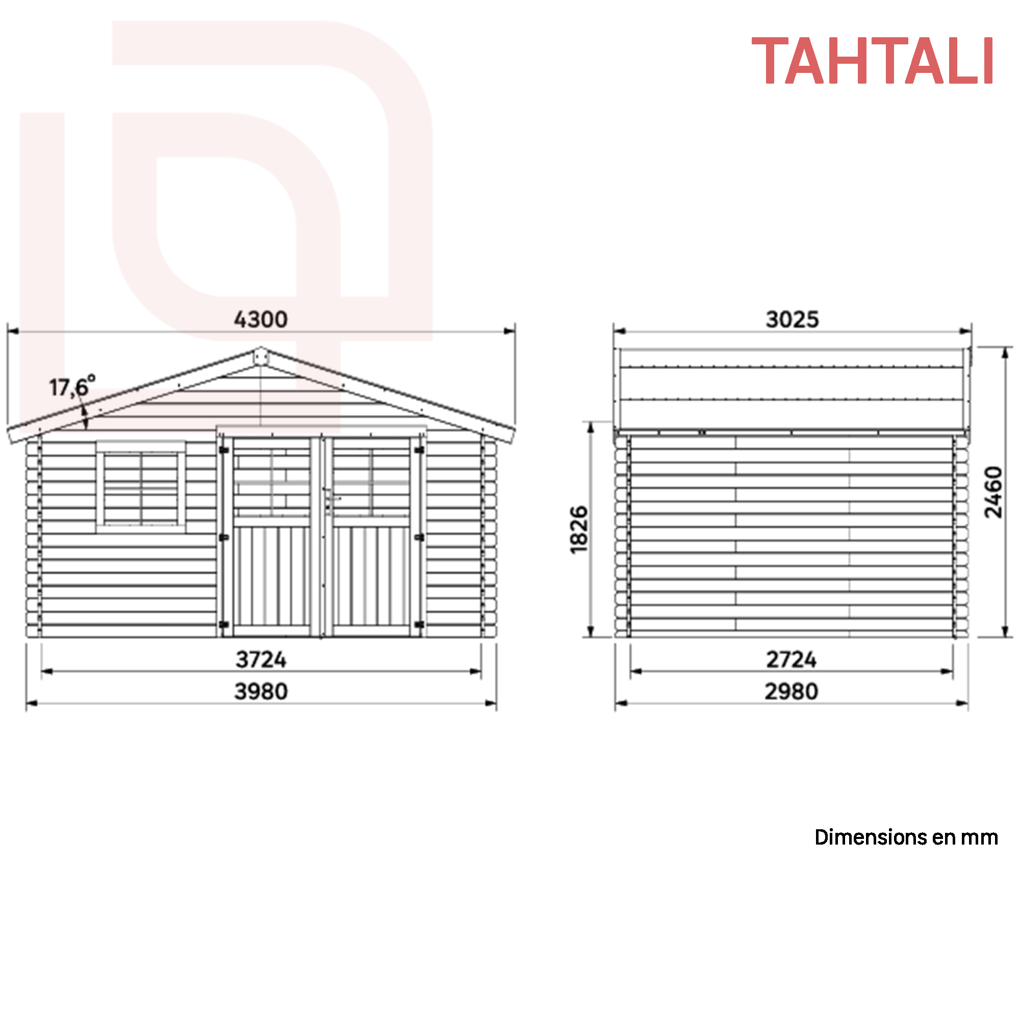 dimensiones tahtali abri de jardin - 1