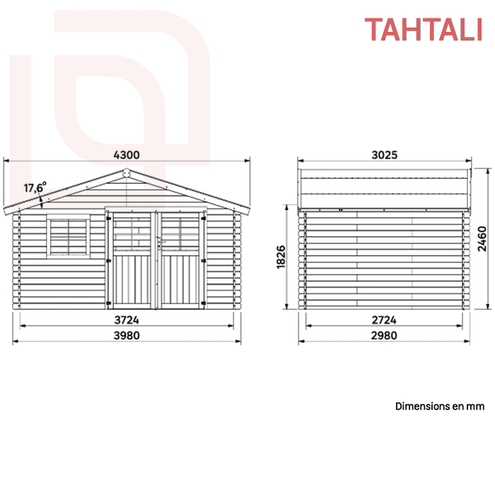 dimensiones tahtali abri de jardin