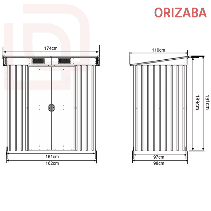 dimensioni apertura giardino orizaba