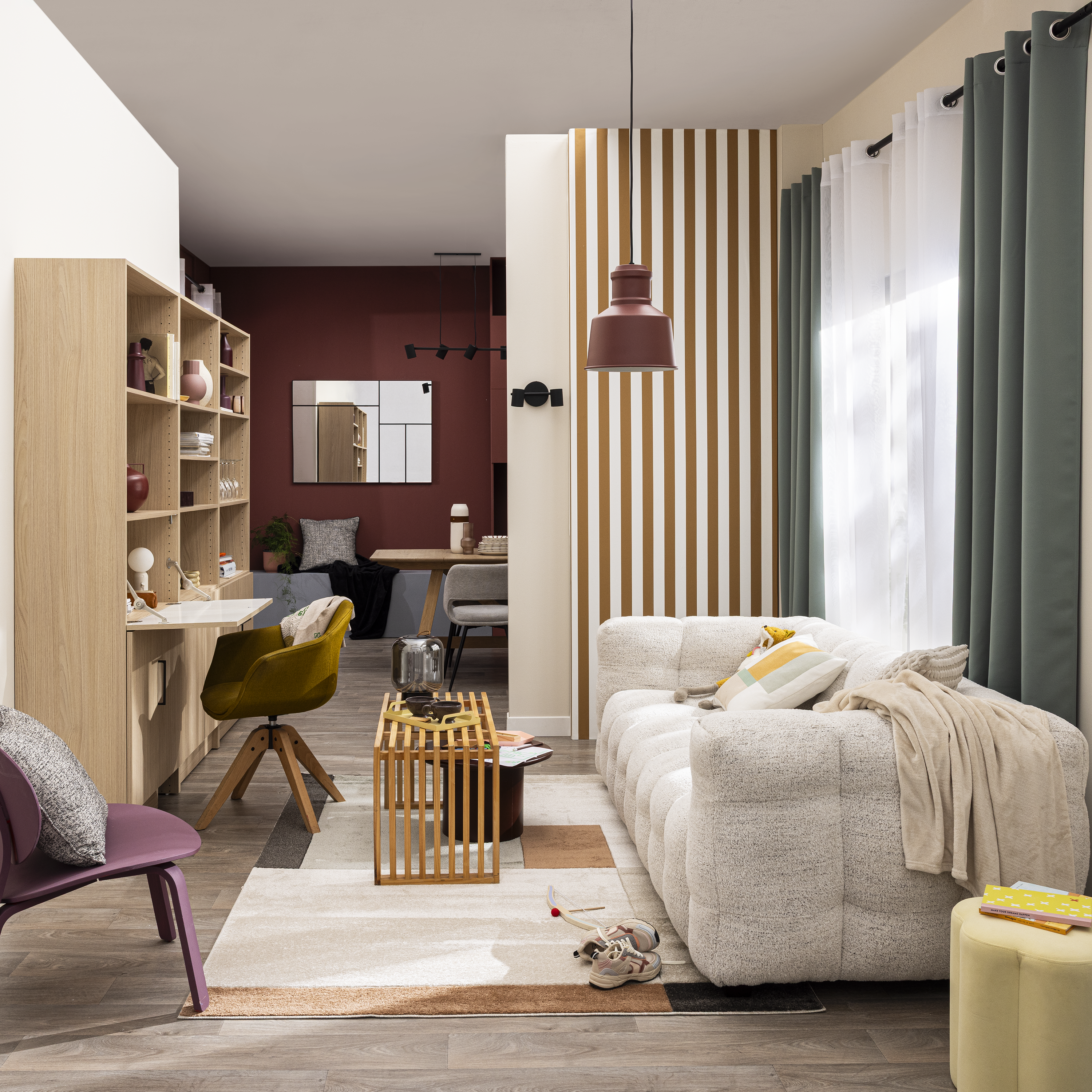 Plaid New kieran, beige l.200 x L.220 cm INSPIRE - 2