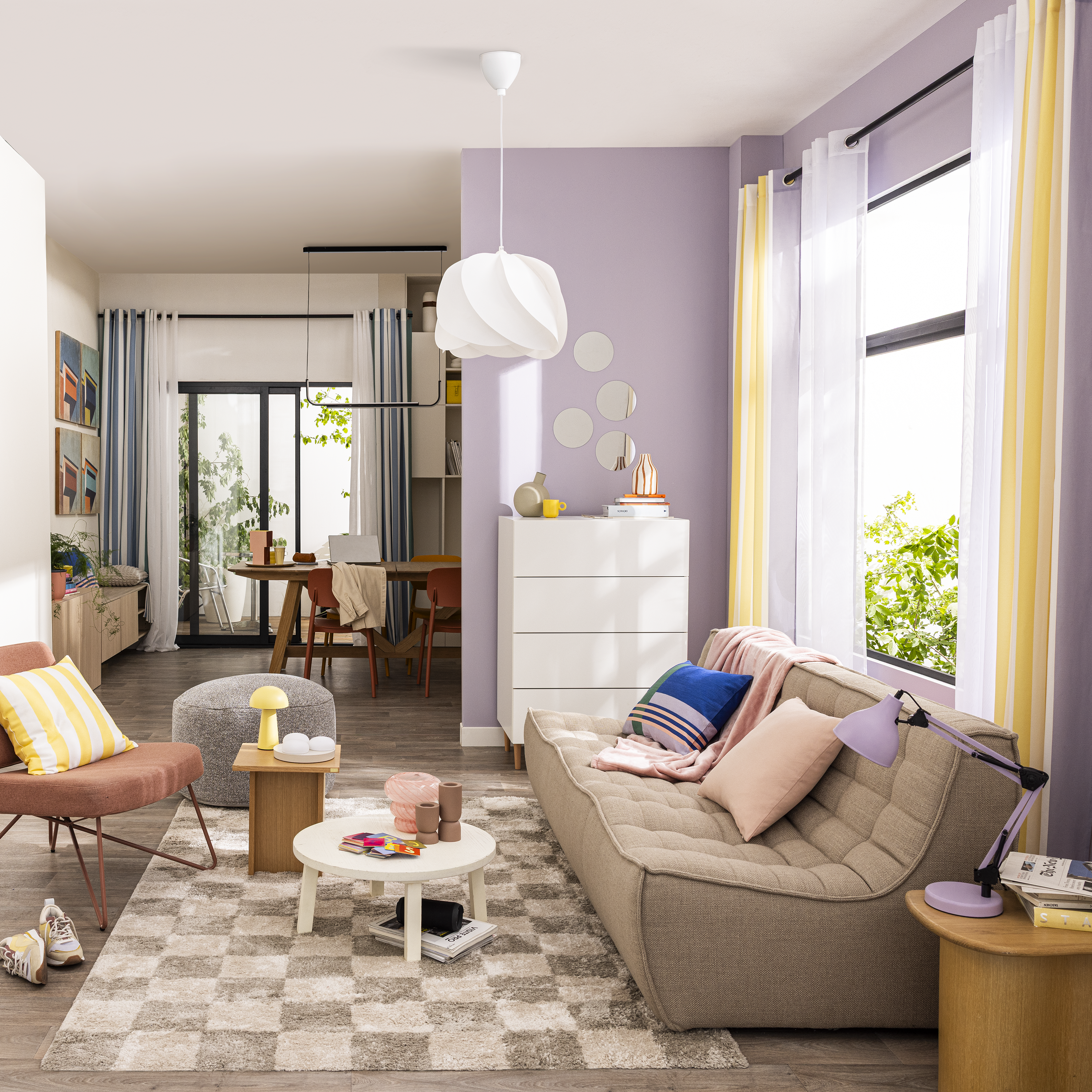 Suspension Fidji polypropylène, blanc, Diam.40 cm INSPIRE, E27 - 3