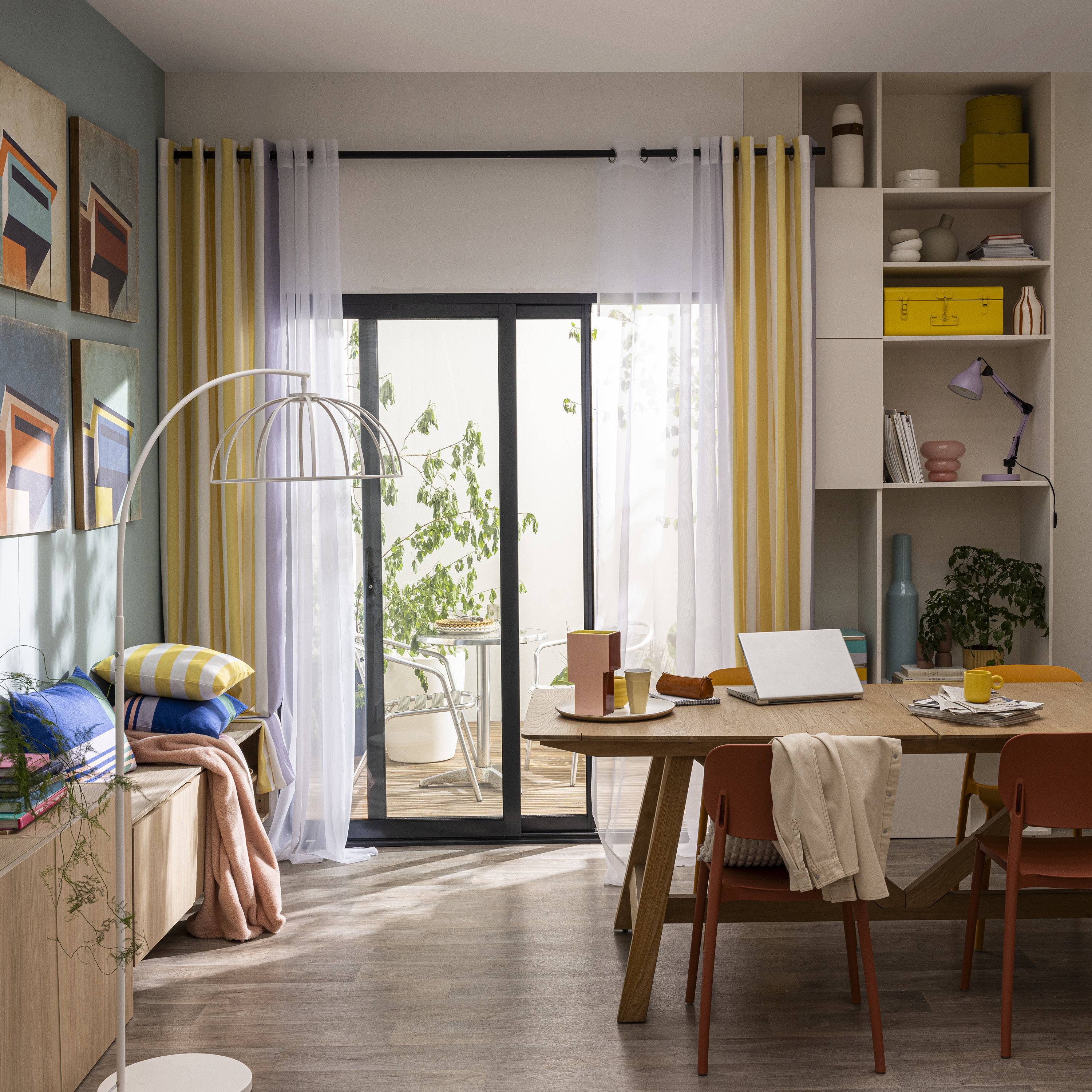 Cortinado fita Polyone 200x280cm branco Inspire - 3