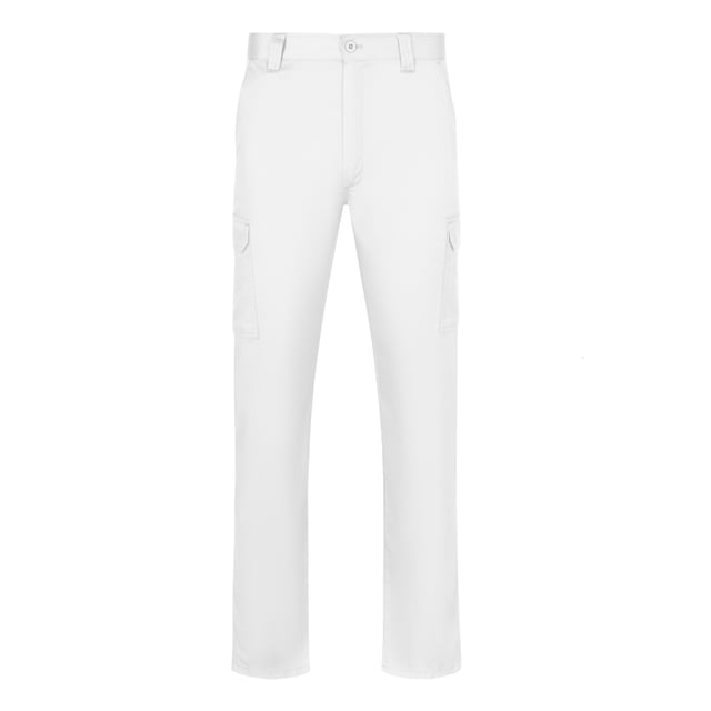 PANTALON DE TRABAJO MULTIBOLSILLOS BLANCO TALLA 40 VELILLA 