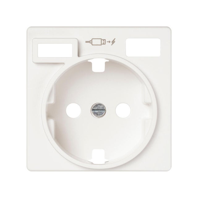 TAPA SCHUKO + 2 USB TIPO A Y C SERIE SIMON 82 CONCEPT BLANCO