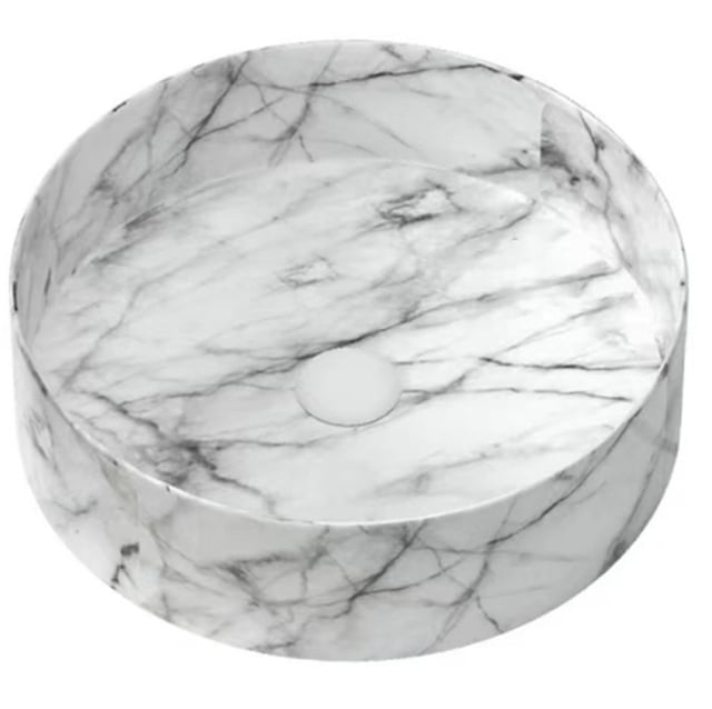 LAVABO SOBREPONER REDONDO 36CM MARMOL