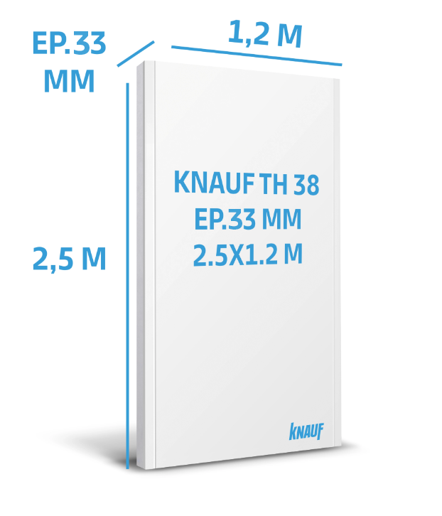 Doublage polystyrène expansé KNAUF Th38, L.2.5m x l.1.2 m Ep33mm - 2