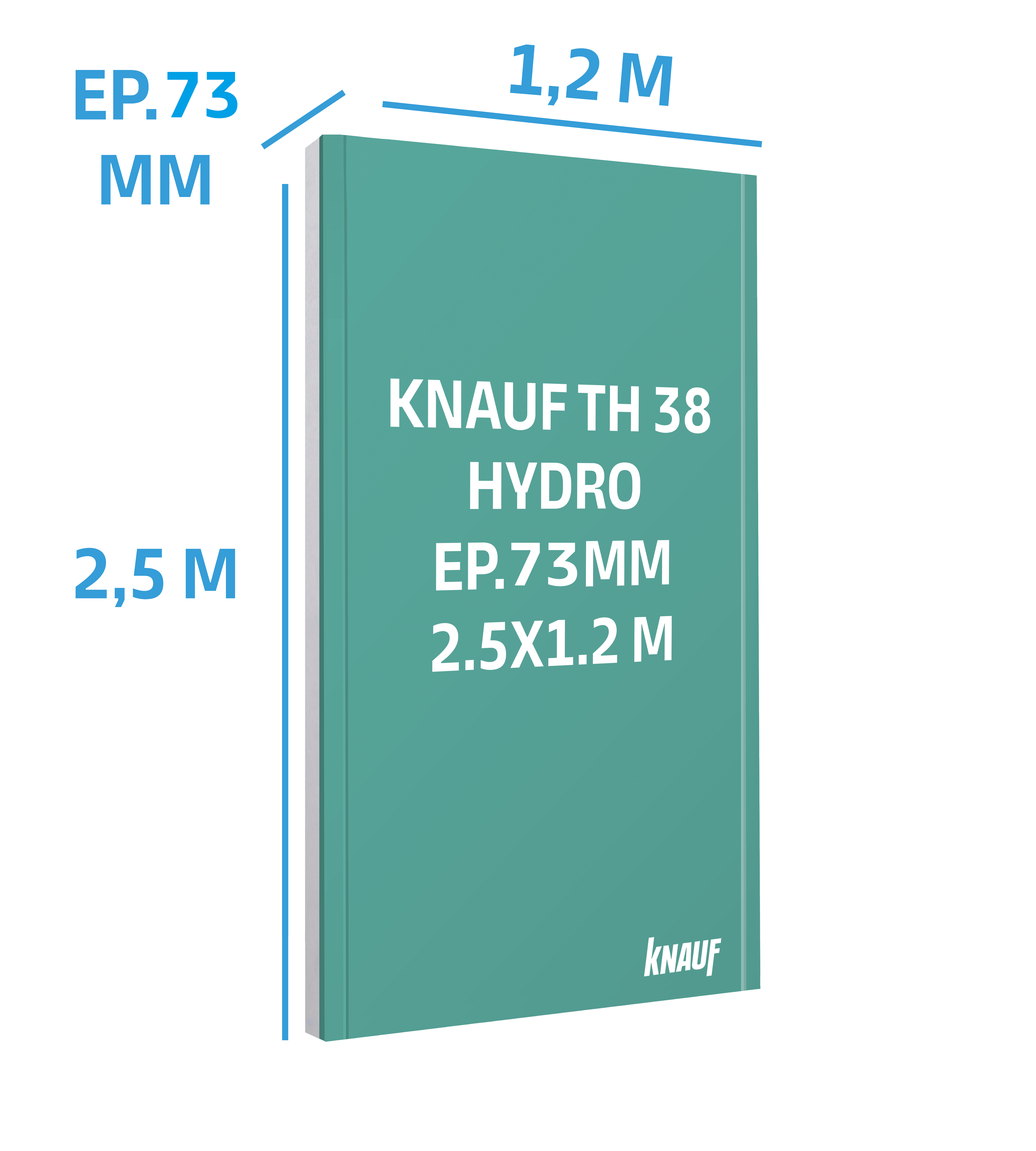 Doublage polystyrène expansé KNAUF Th38 hydro, L.2.5 x l.1.2 m Ep73mm - 3