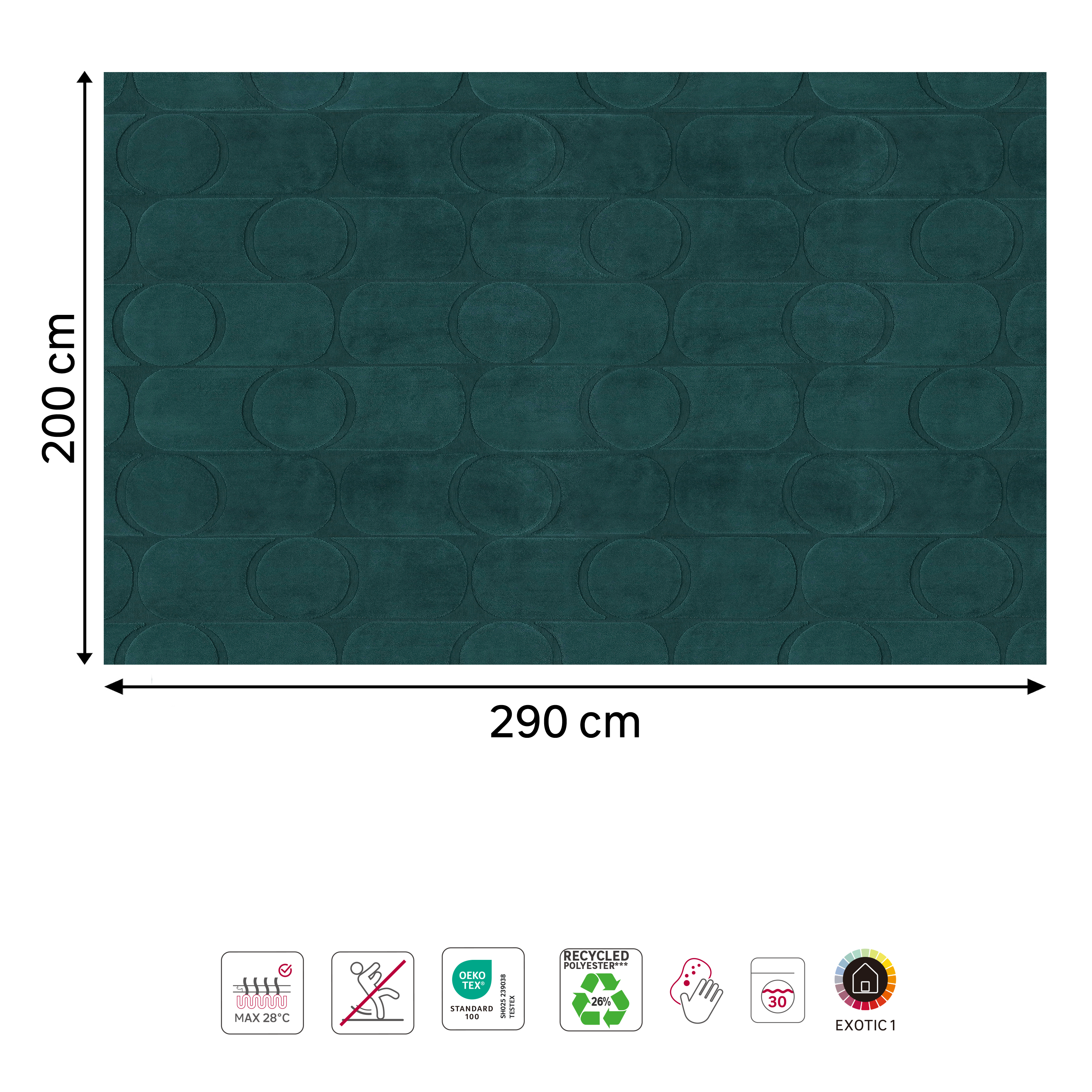 Dywan Ophrys Exotic zielony 200 x 290 cm Inspire - 7