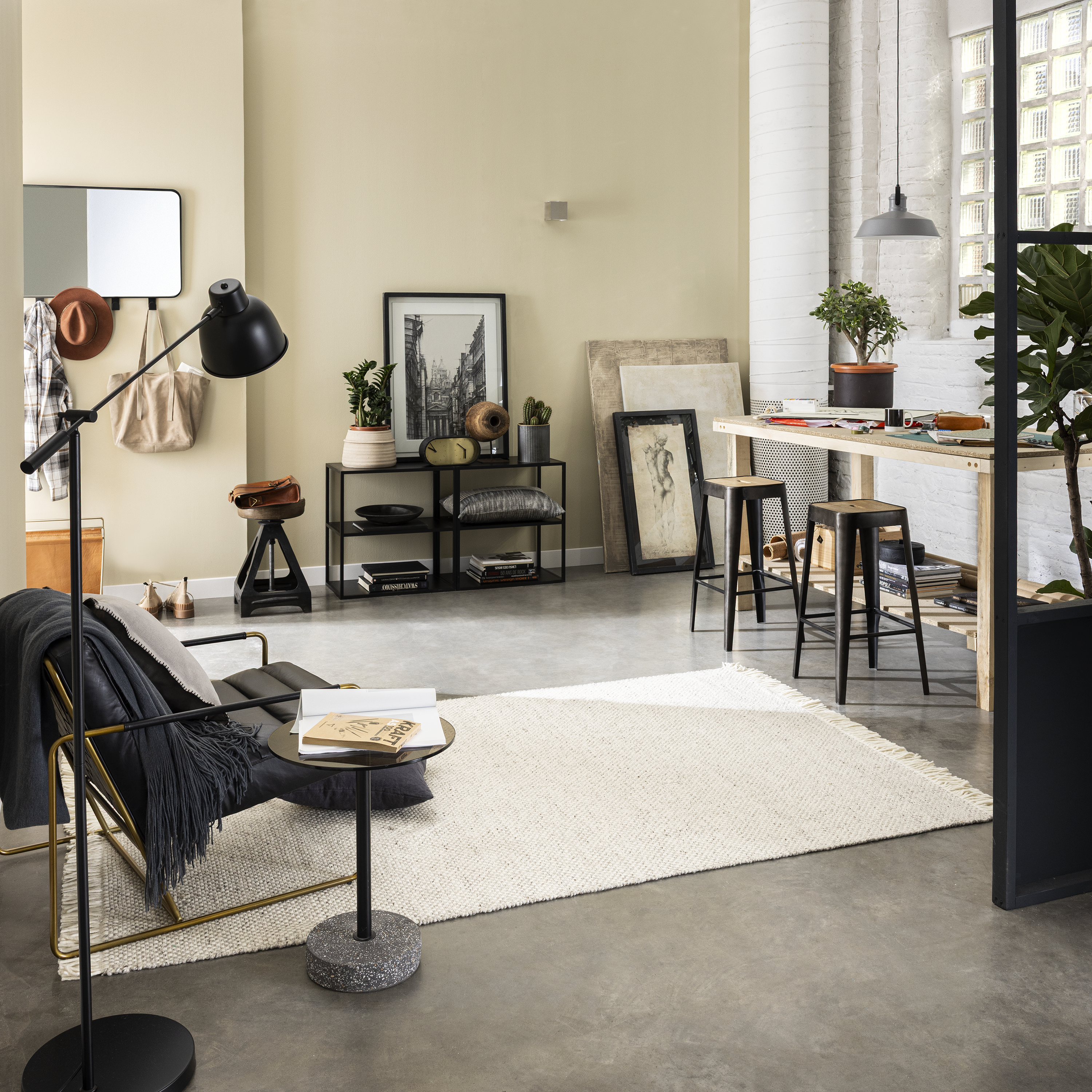 Candeeiro de pé E27 180CM MELGA preto - 4