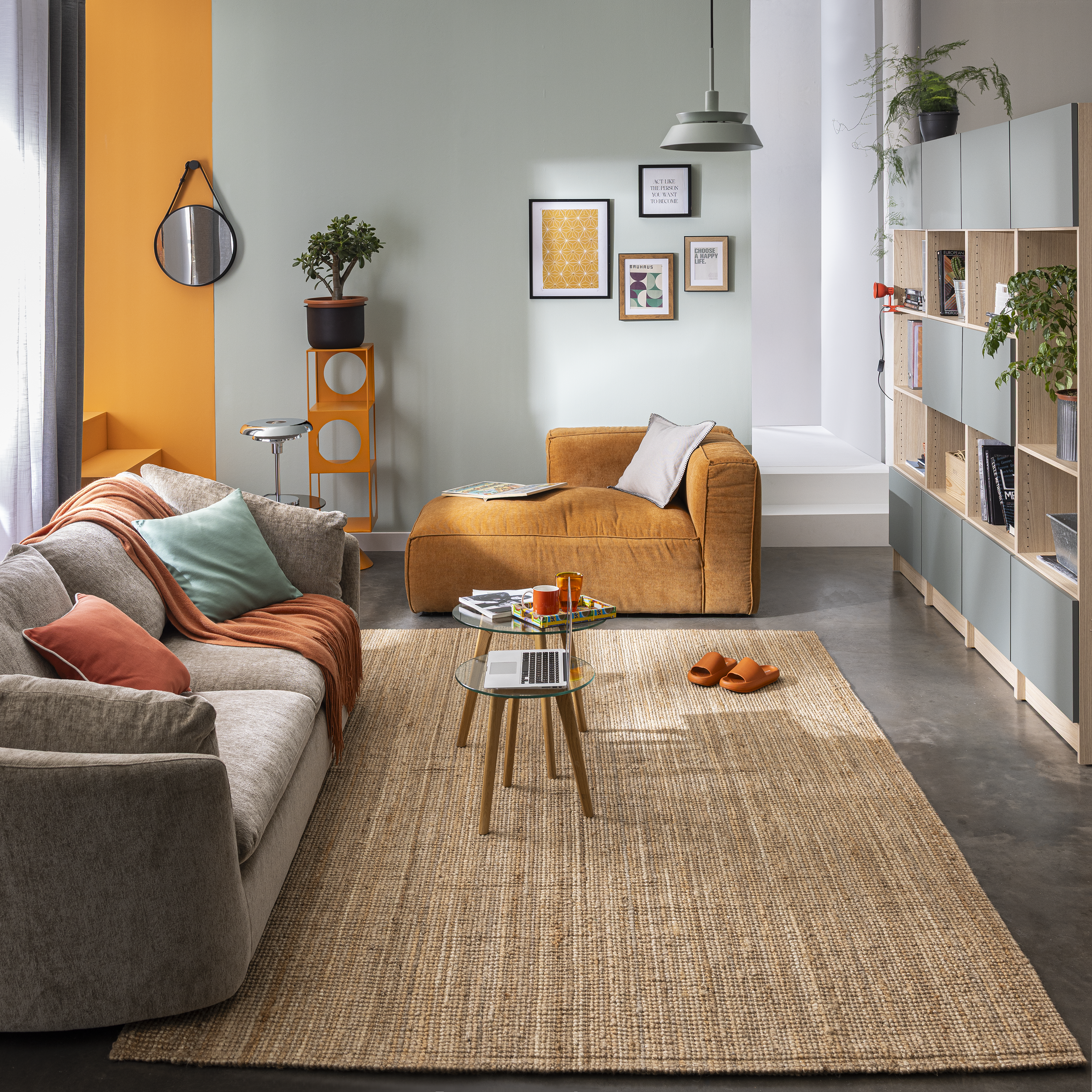 Cortinado ilhós Looks 140x280cm granito 3 Inspire - 2