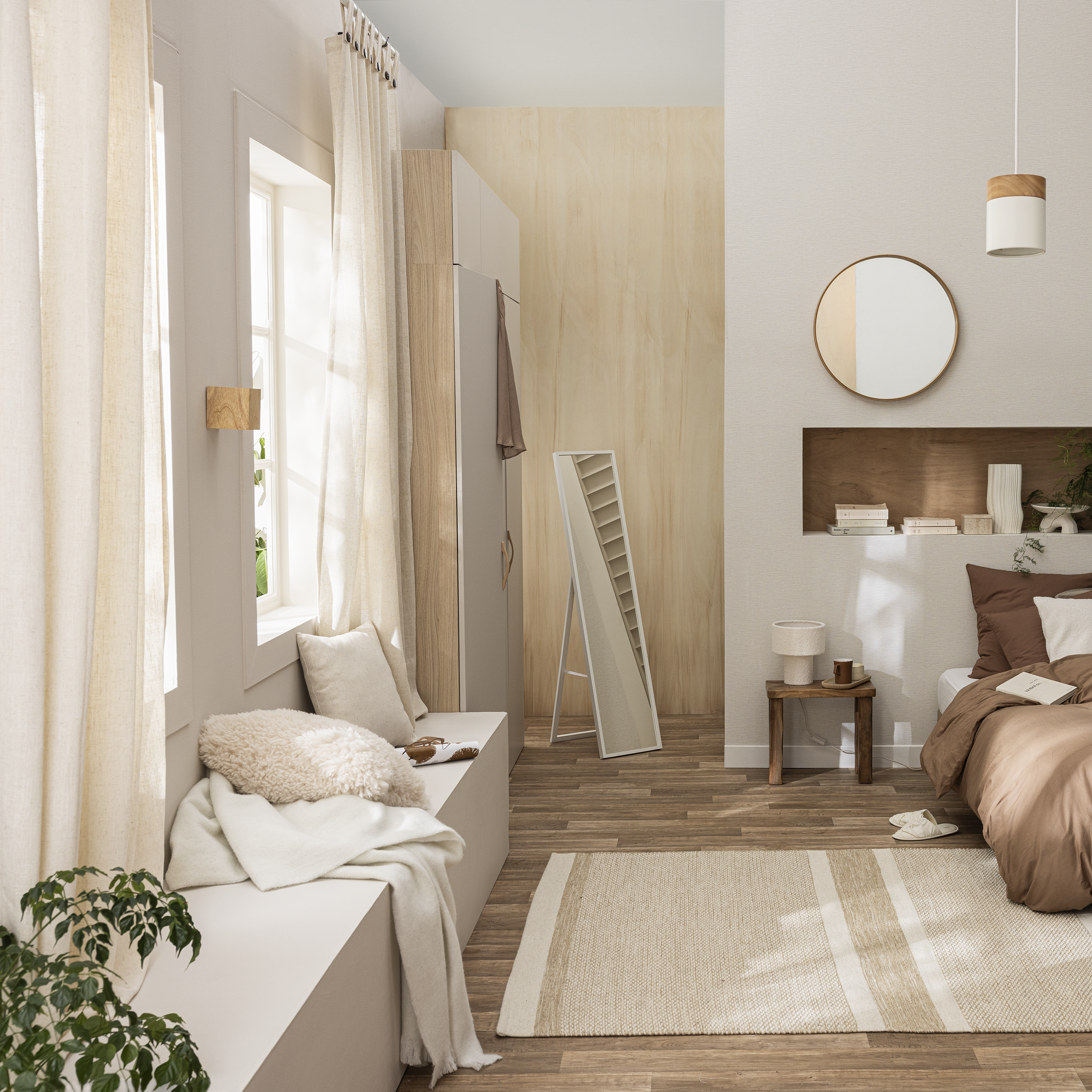 Specchio MILO rettangolare bianco 32.4 x 142.4 cm INSPIRE - 6