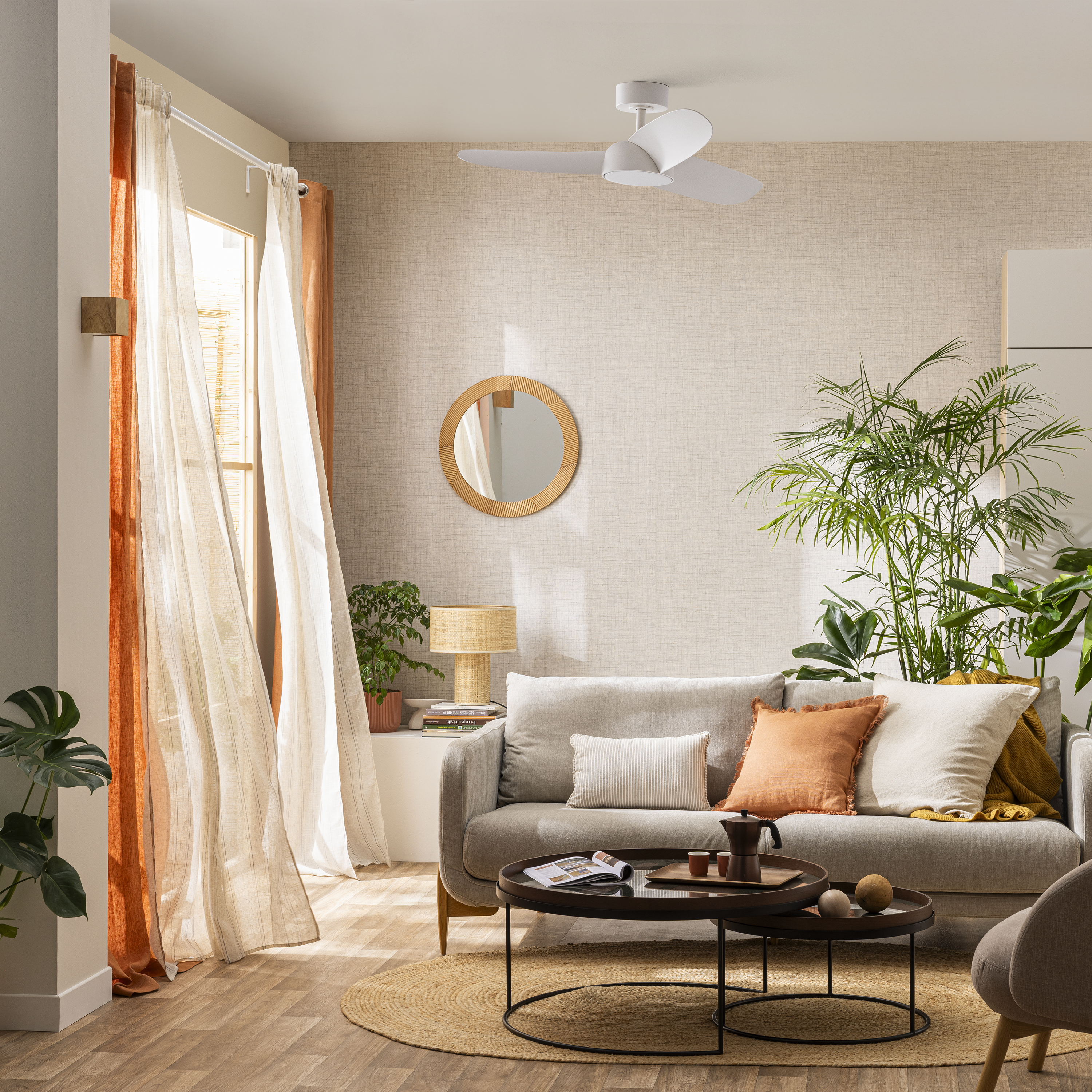 Candeeiro de mesa sem lâmpada E27 d35 35 cm bege Inspire Rafia - 14