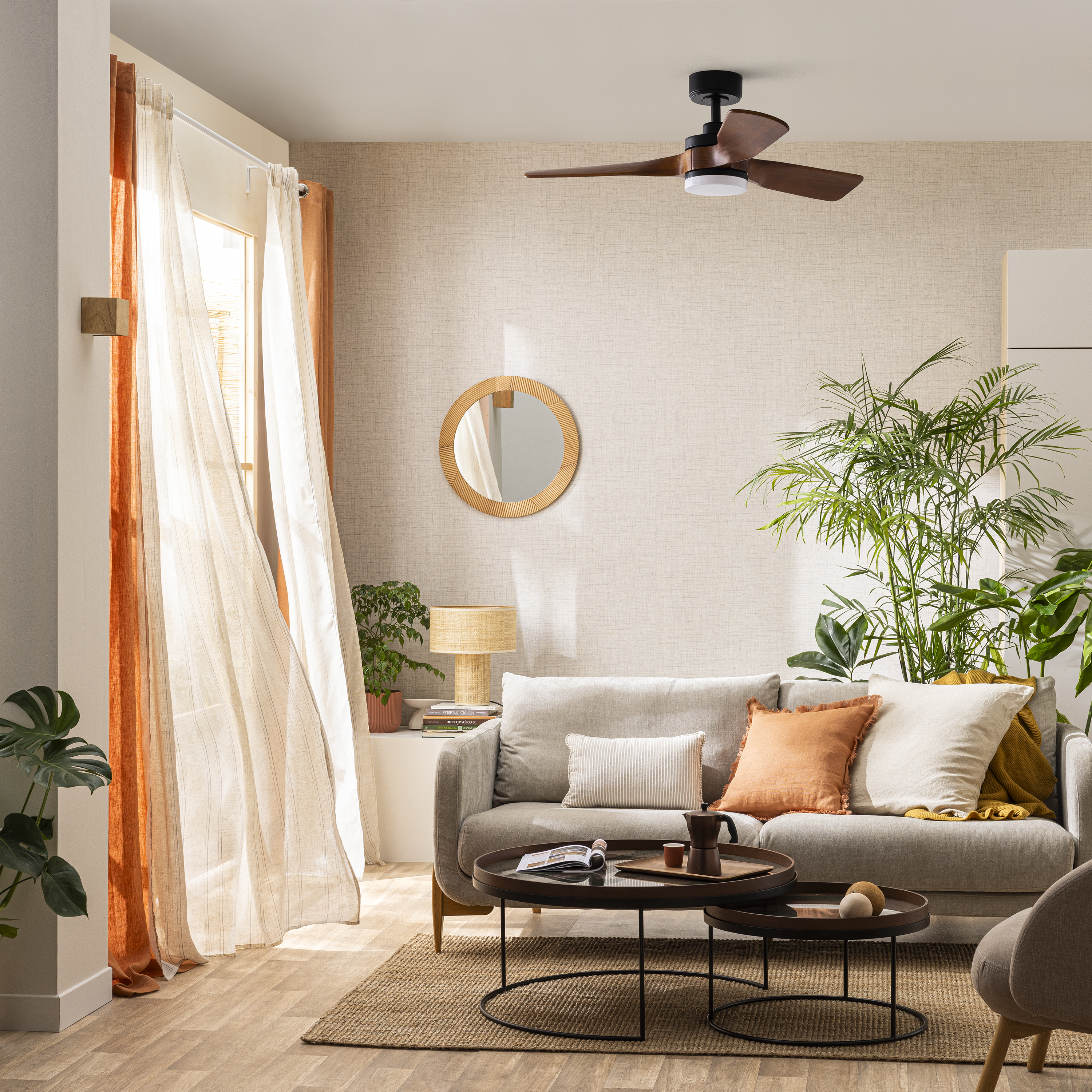 Funda de cojín cuadrada Danae 100% lino liso beige natural doble cara con cremallera INSPIRE 45 x 45 cm - 9