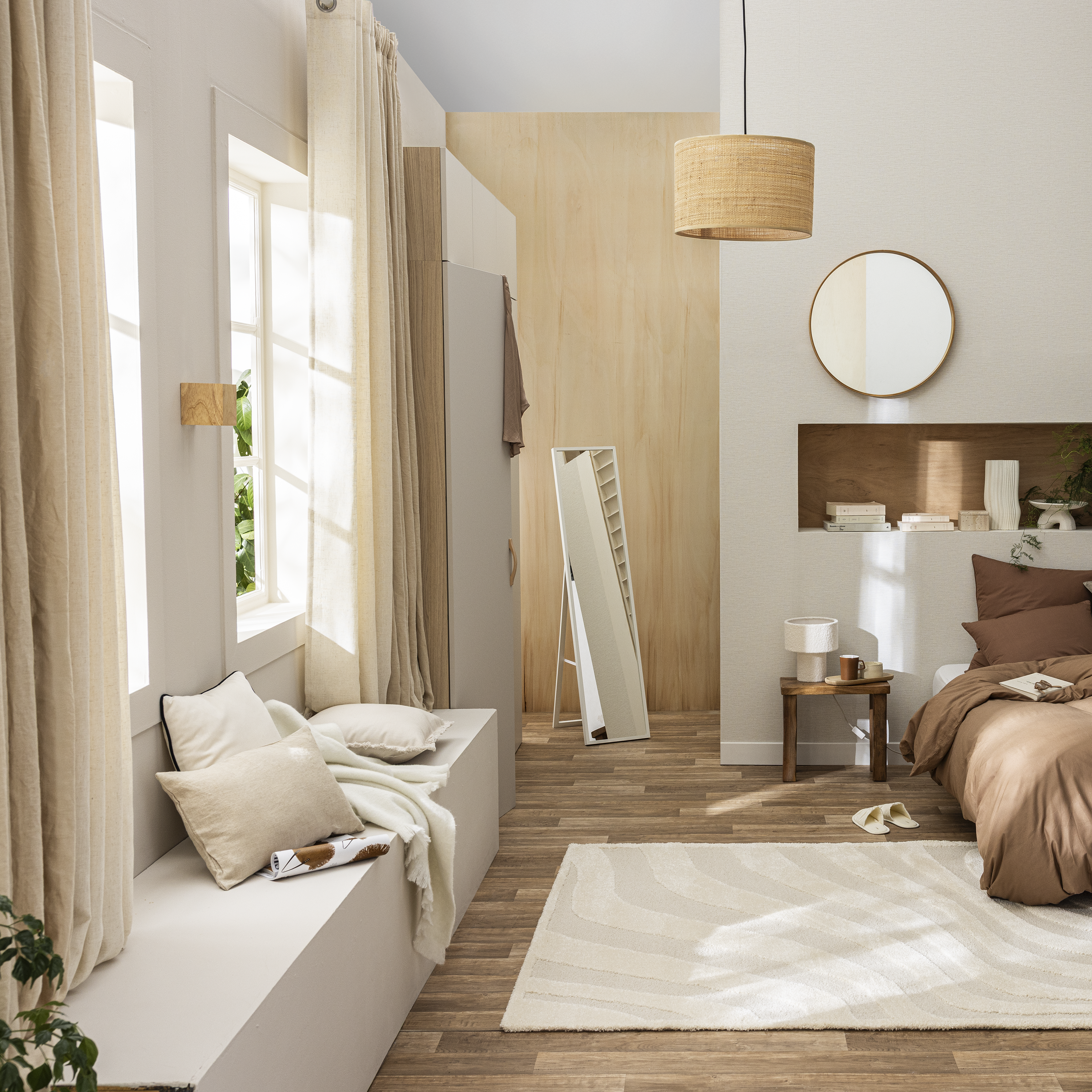 Specchio MILO rettangolare bianco 32.4 x 142.4 cm INSPIRE - 5