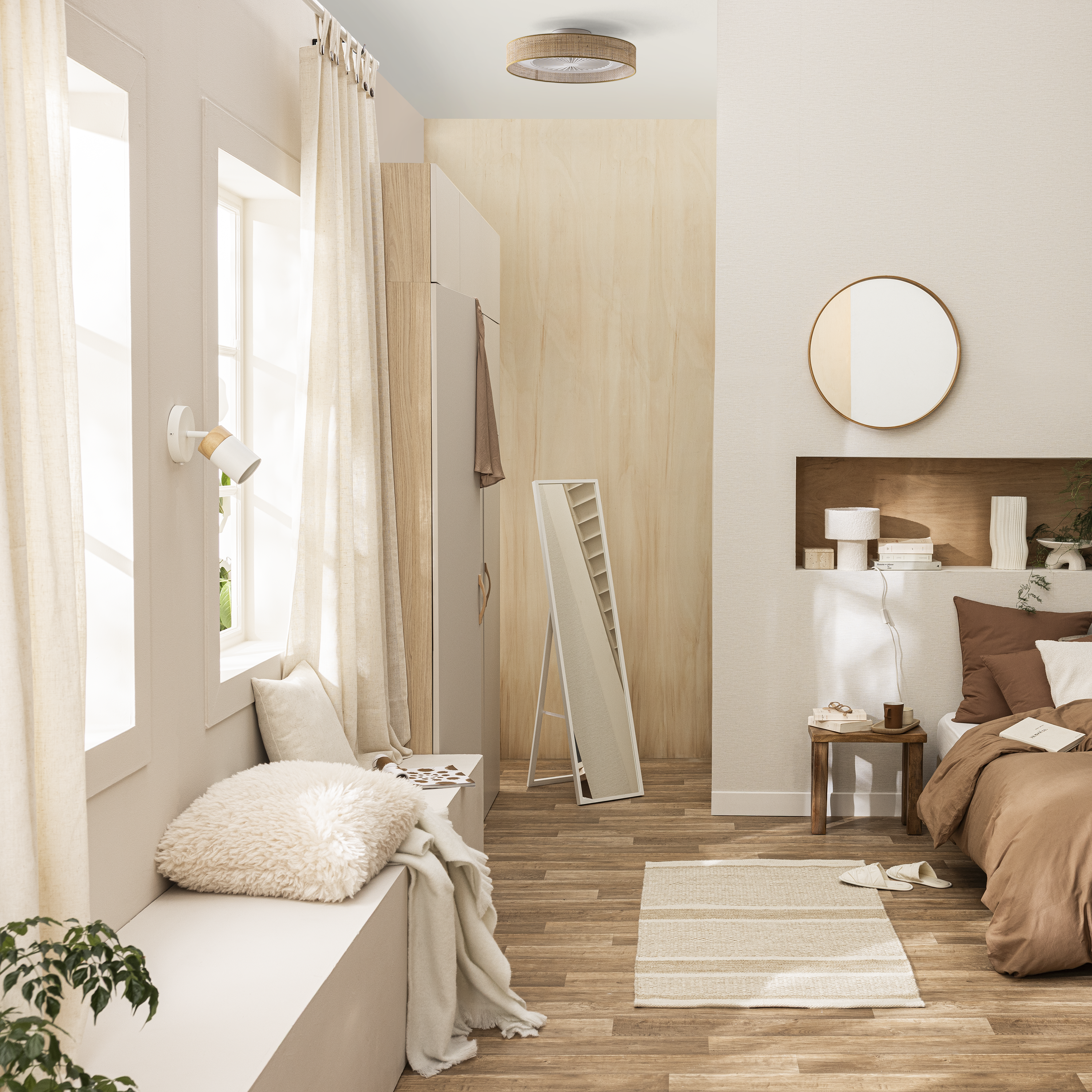 Specchio MILO rettangolare bianco 32.4 x 142.4 cm INSPIRE - 4