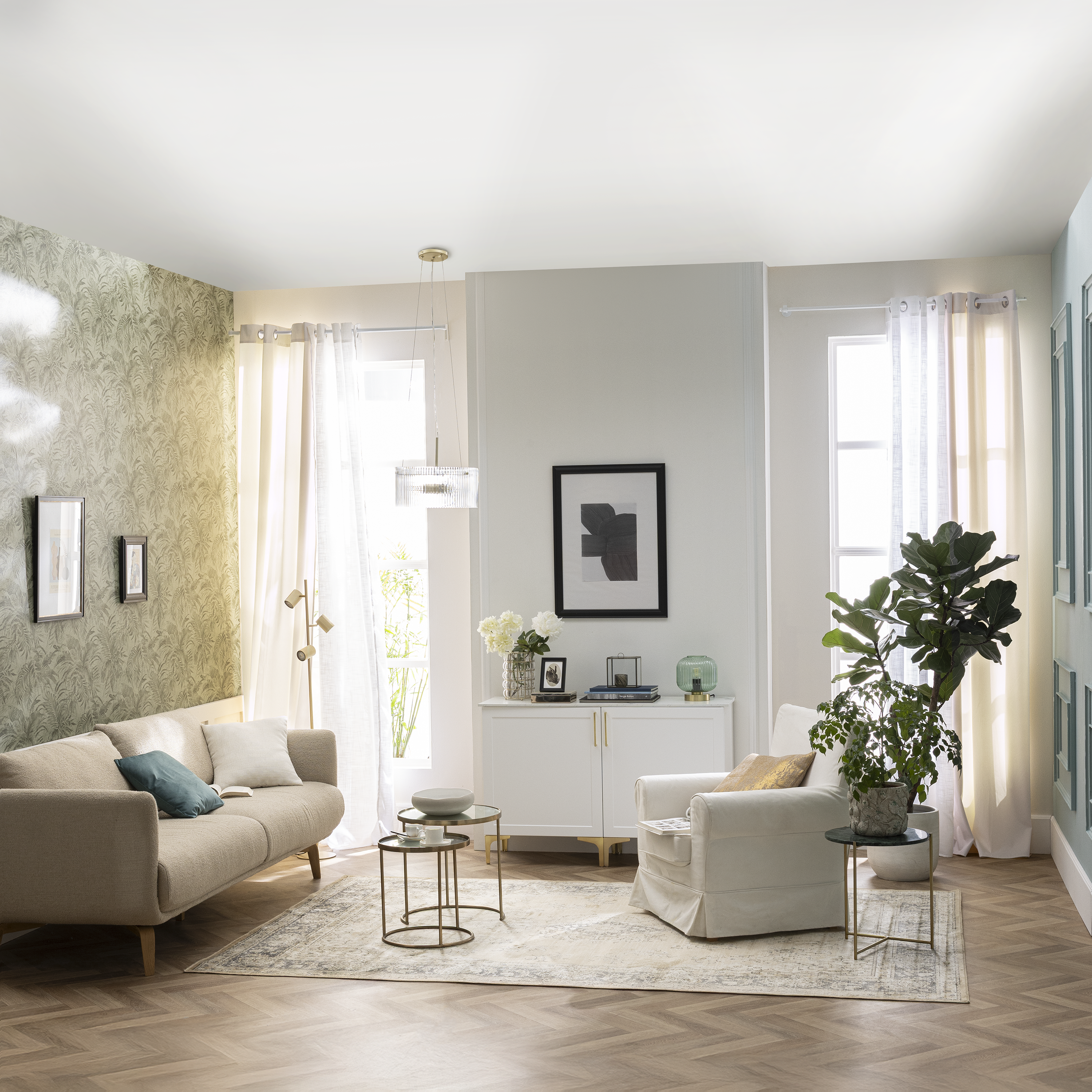 Housse de coussin Marble, jaune / doré, 45 x 45 cm, INSPIRE - 3