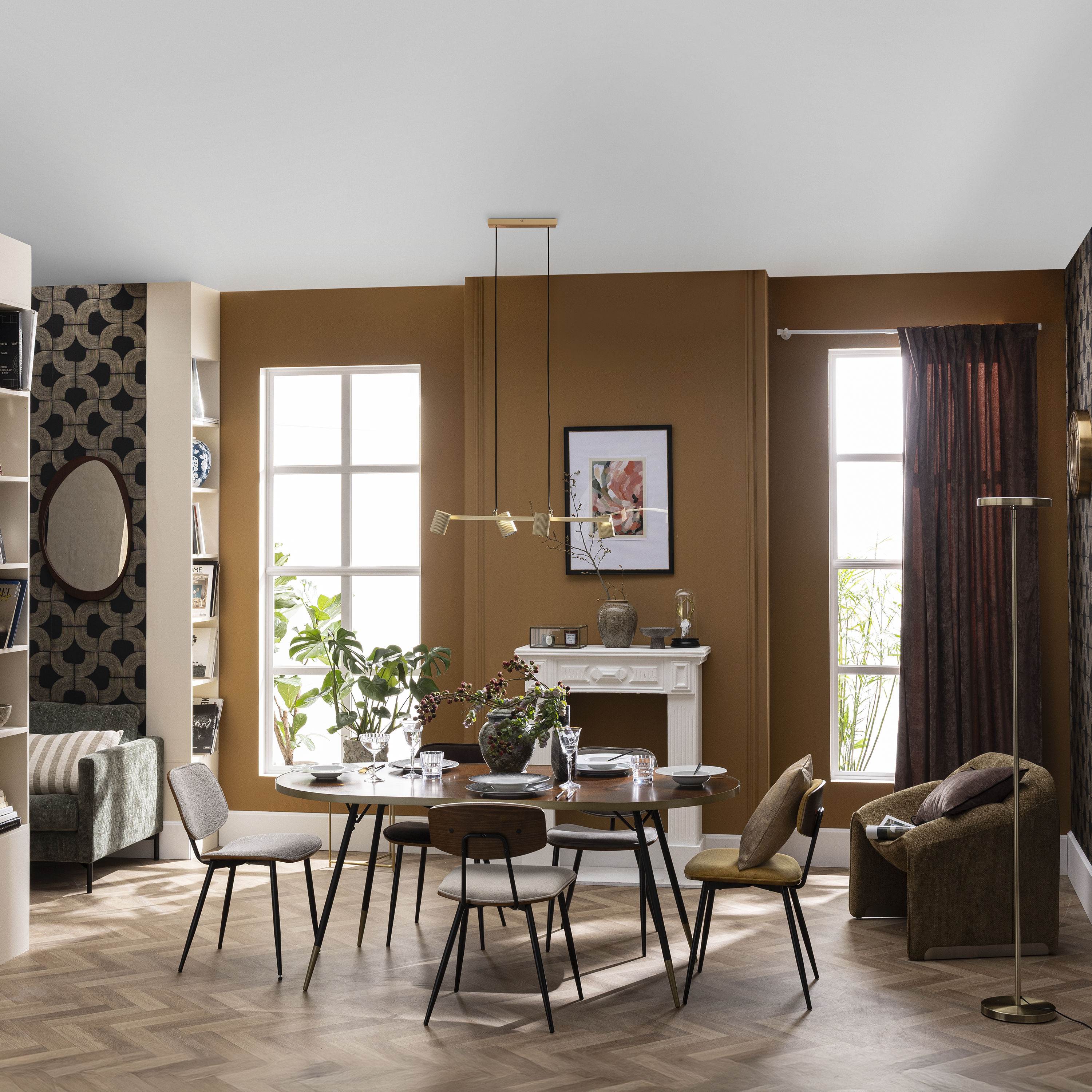 Lampadaire LED Osana avec variateur, acier, doré, H.180 cm INSPIRE - 15