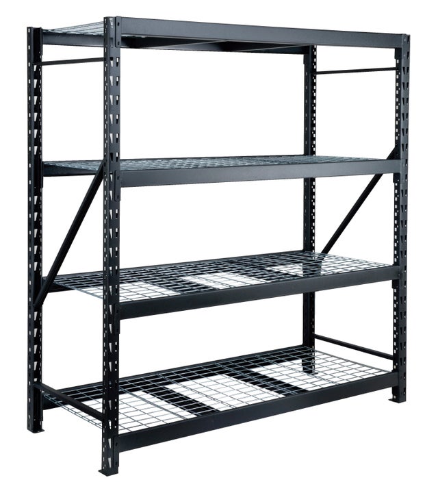 Estante metálica cinza 4 prateleiras 196x55x183 cm 650 kg Ar Shelving