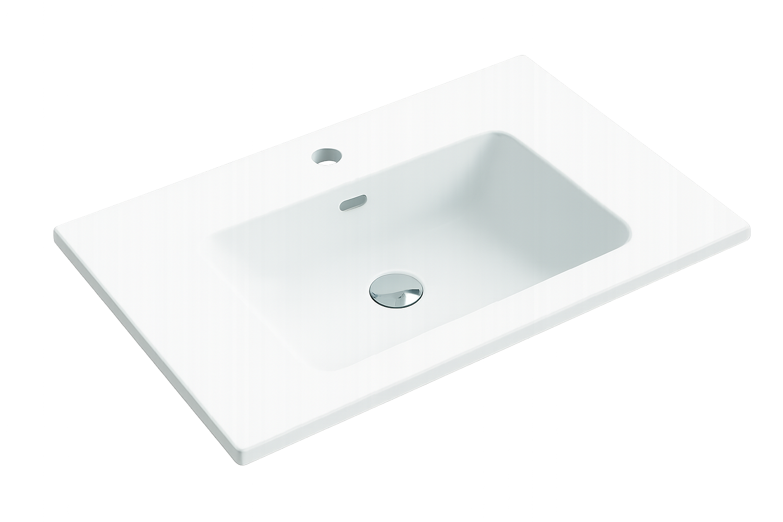Mobile bagno sospeso con lavabo L 80 x H 56 x P 46 cm bianco opaco in mdf 2 cassetti per vasca centrale Pull - 5