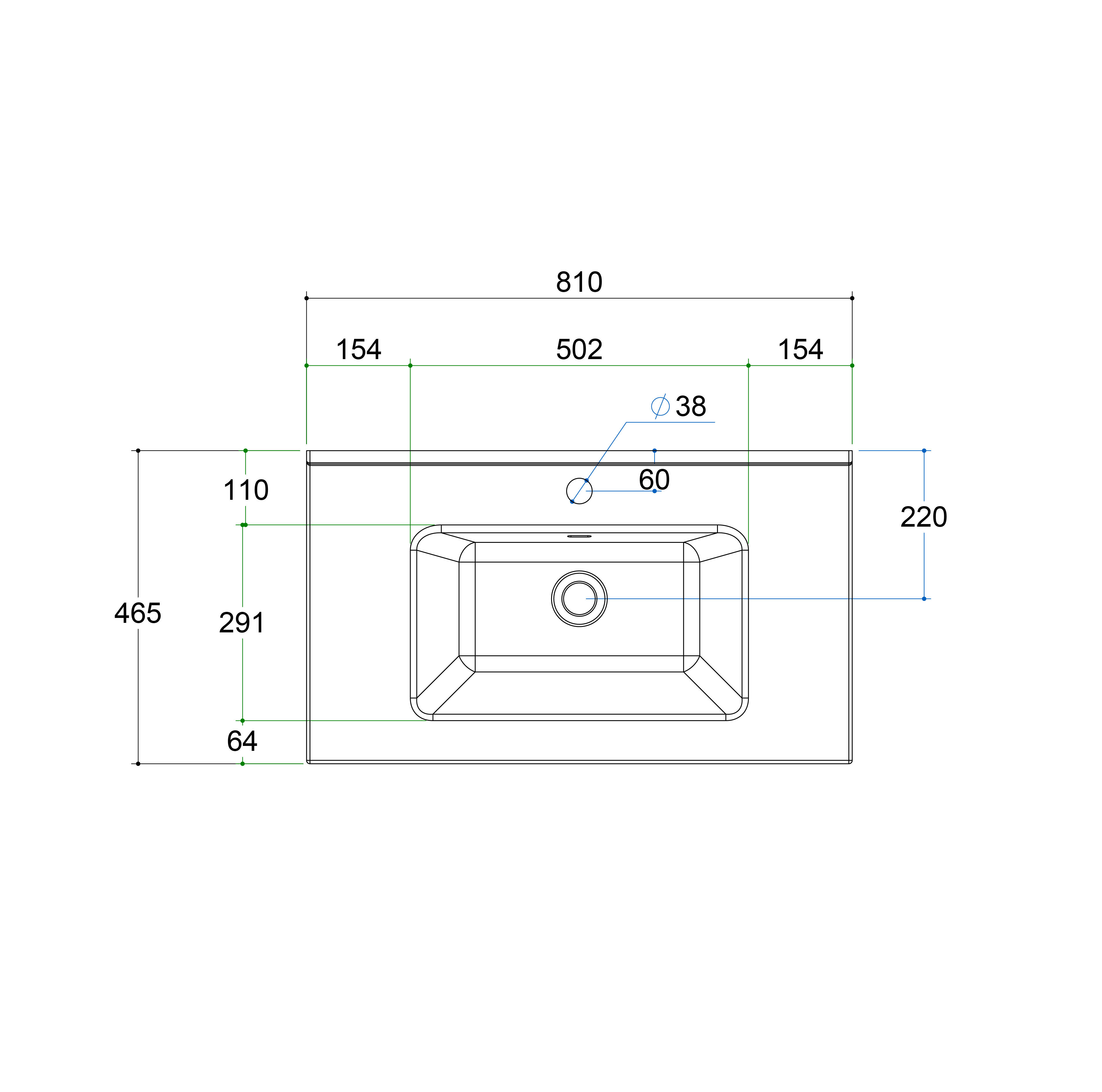 Mobile bagno sospeso con lavabo L 80 x H 56 x P 46 cm bianco opaco in mdf 2 cassetti per vasca centrale Pull - 8