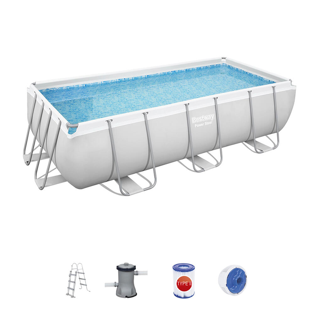 Piscina tubular de pvc rectangular bestway 4.04x2.01x1 m