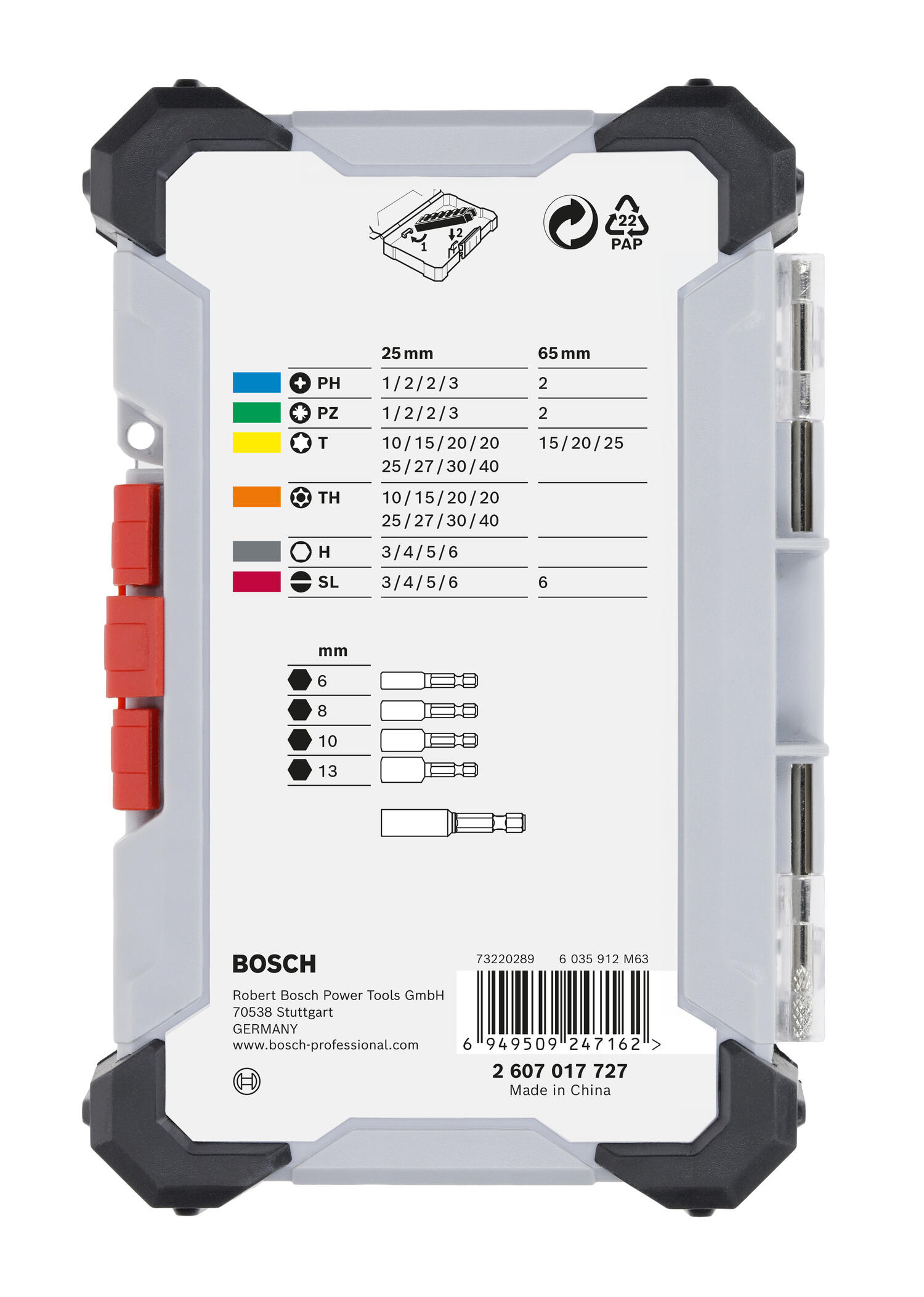 Coffret d'embouts de vissage et douilles, 43 pièces BOSCH Extra Hard - 3