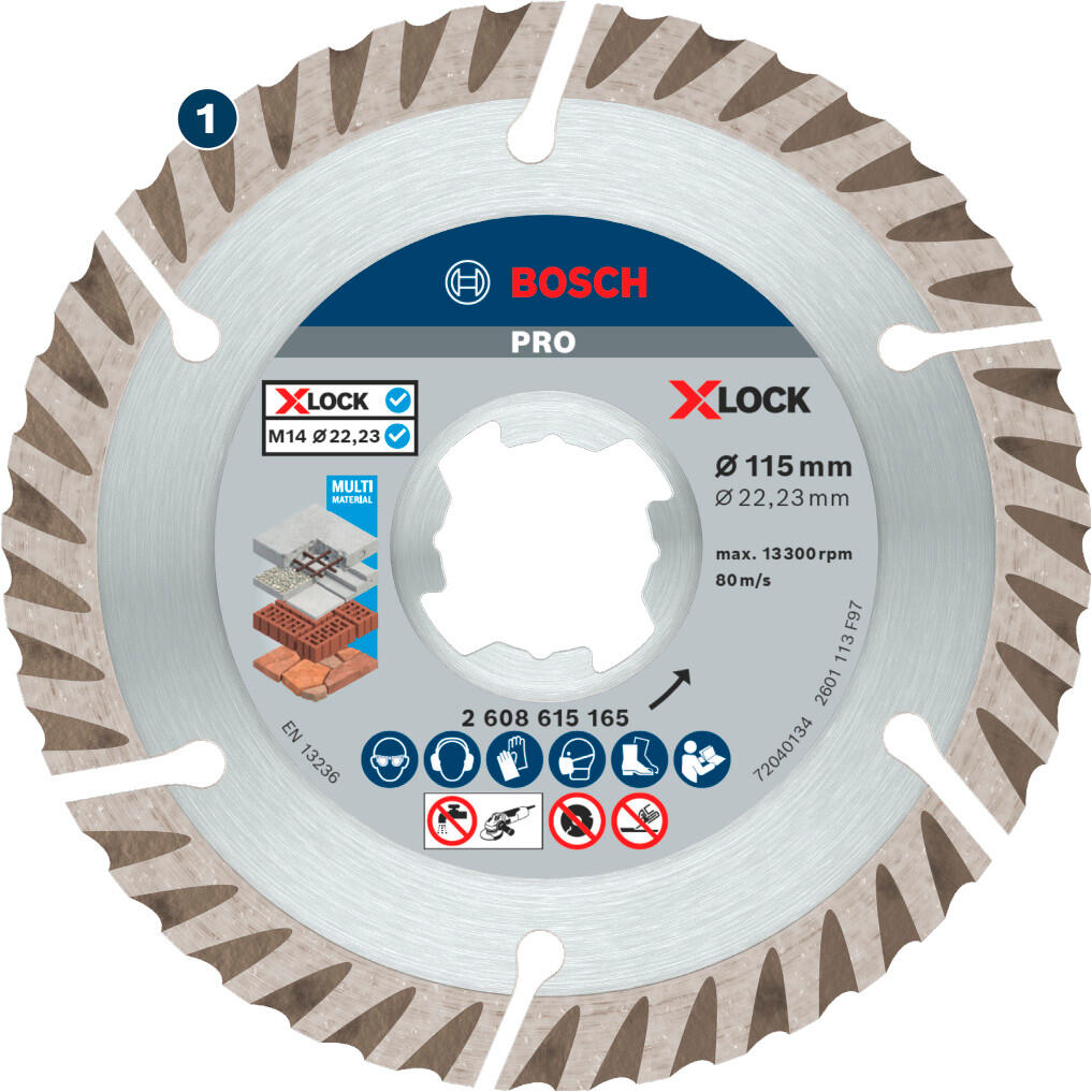 Disco diamante BOSCH UNIVERSAL X-LOCK 115MM - 3