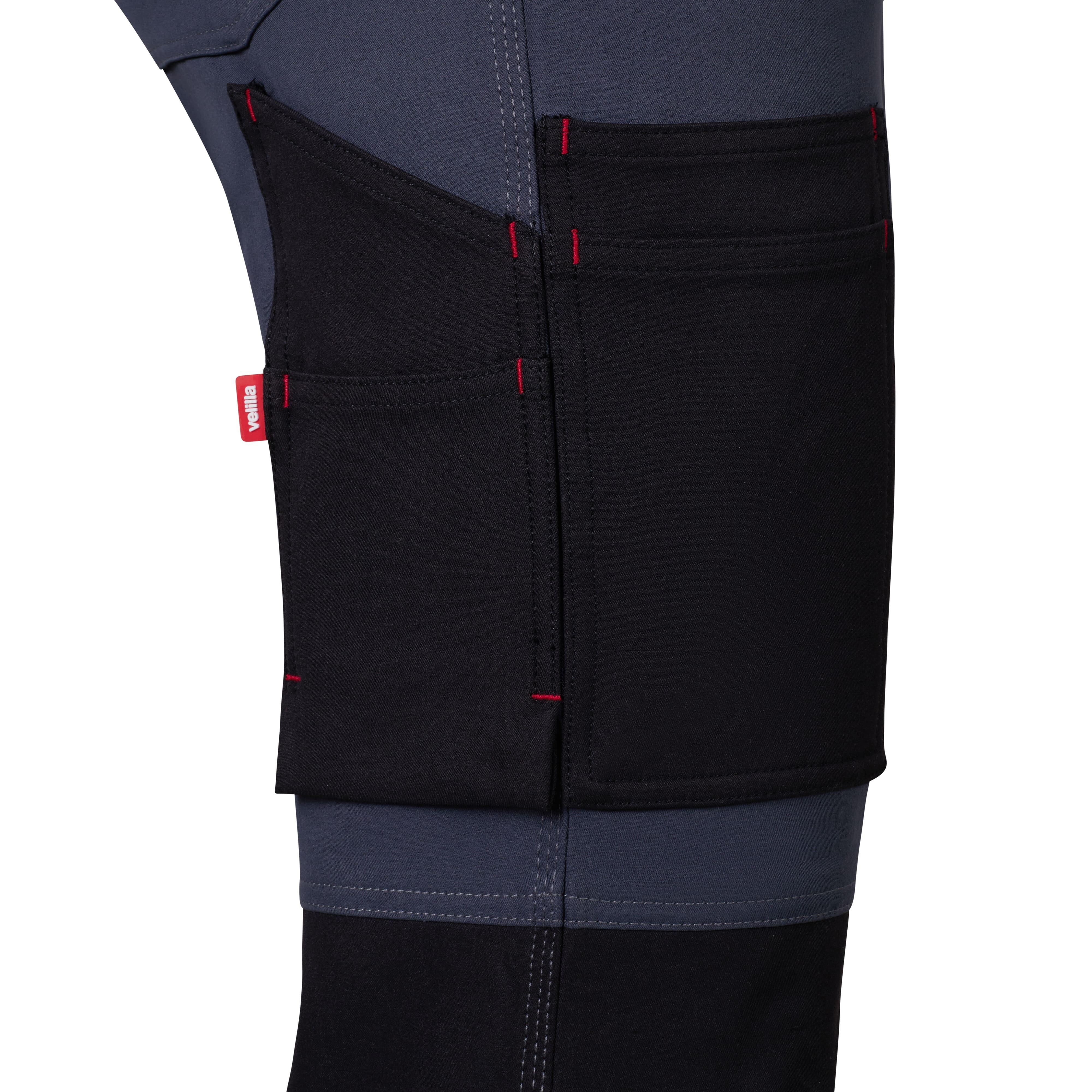 PANTALON DE TRABAJO MULTIBOLSILLOS ELÁSTICO GRIS/NEGRO TALLA M VELILLA XTREME - 6