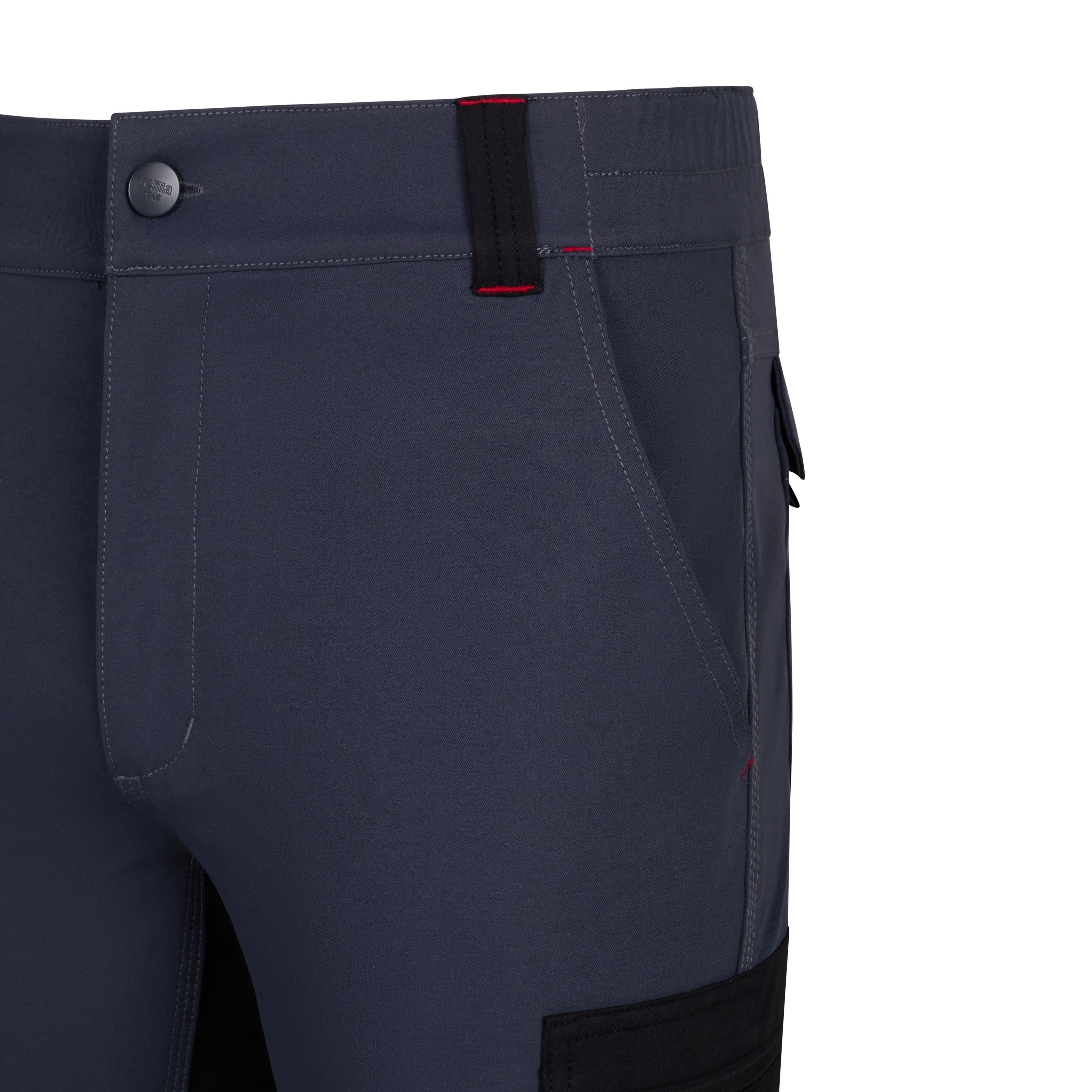 PANTALON DE TRABAJO MULTIBOLSILLOS ELÁSTICO GRIS/NEGRO TALLA M VELILLA XTREME - 5