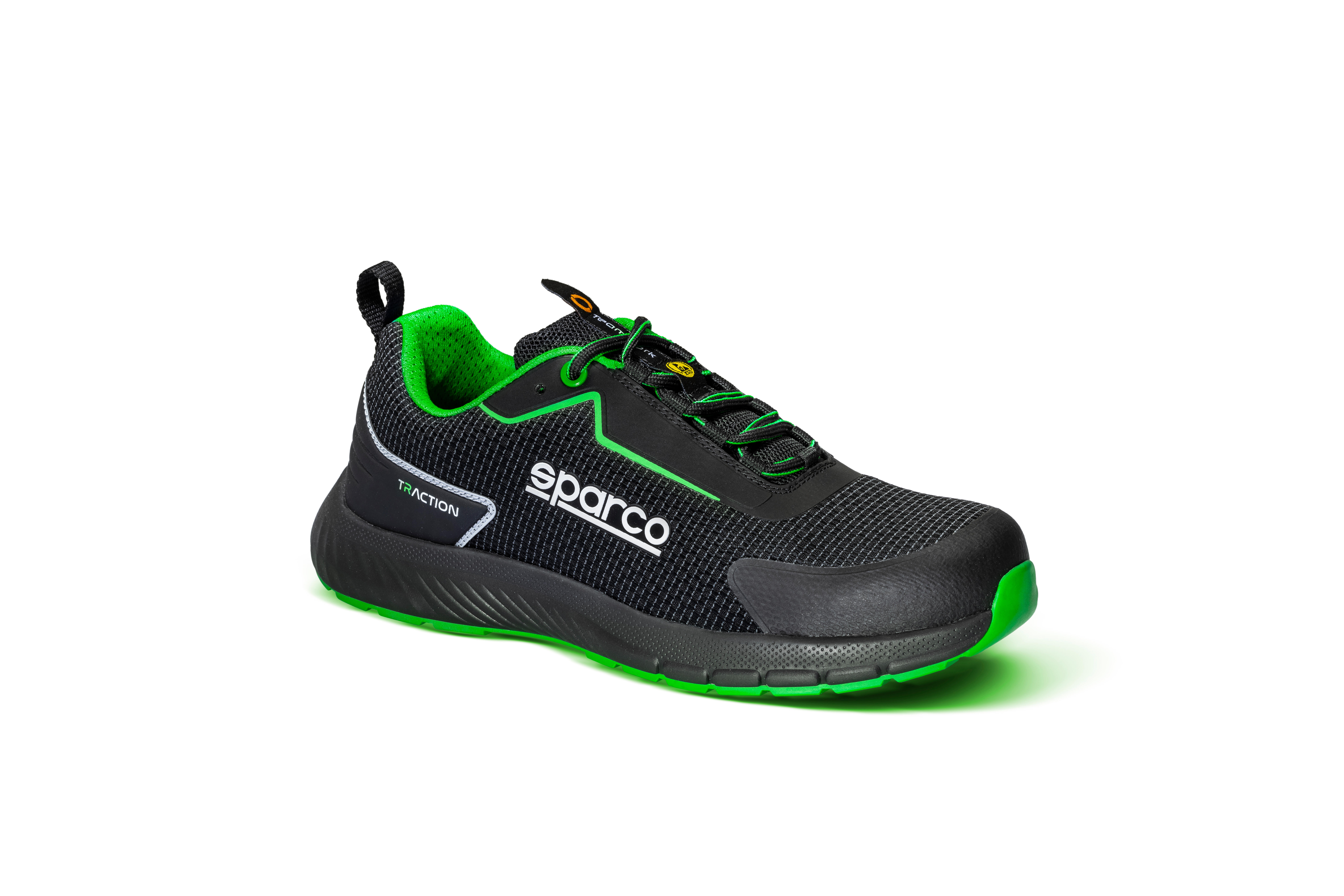 Sparco  Zapato De Seguridad Sanyo Esd S1ps Sr Fo Hro /, Flexible, Ligera Y Deportiva, Para Aquellos Que Buscan Seguridad Y Rendimiento, Talla 41 Negro/Verde , Leroy Merlin