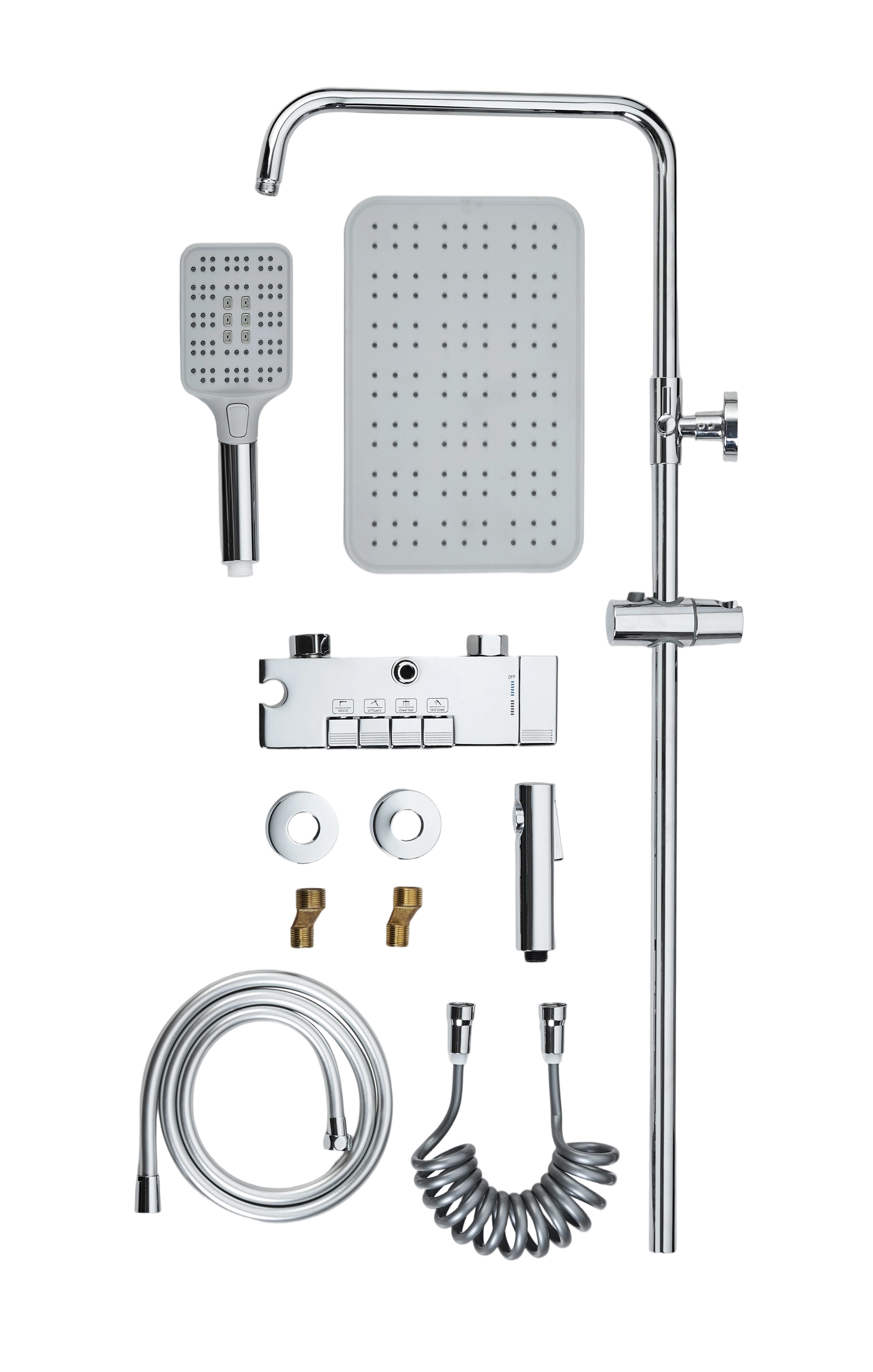 Columna de ducha monomando EDOUARD ROUSSEAU Piano cromo - 7