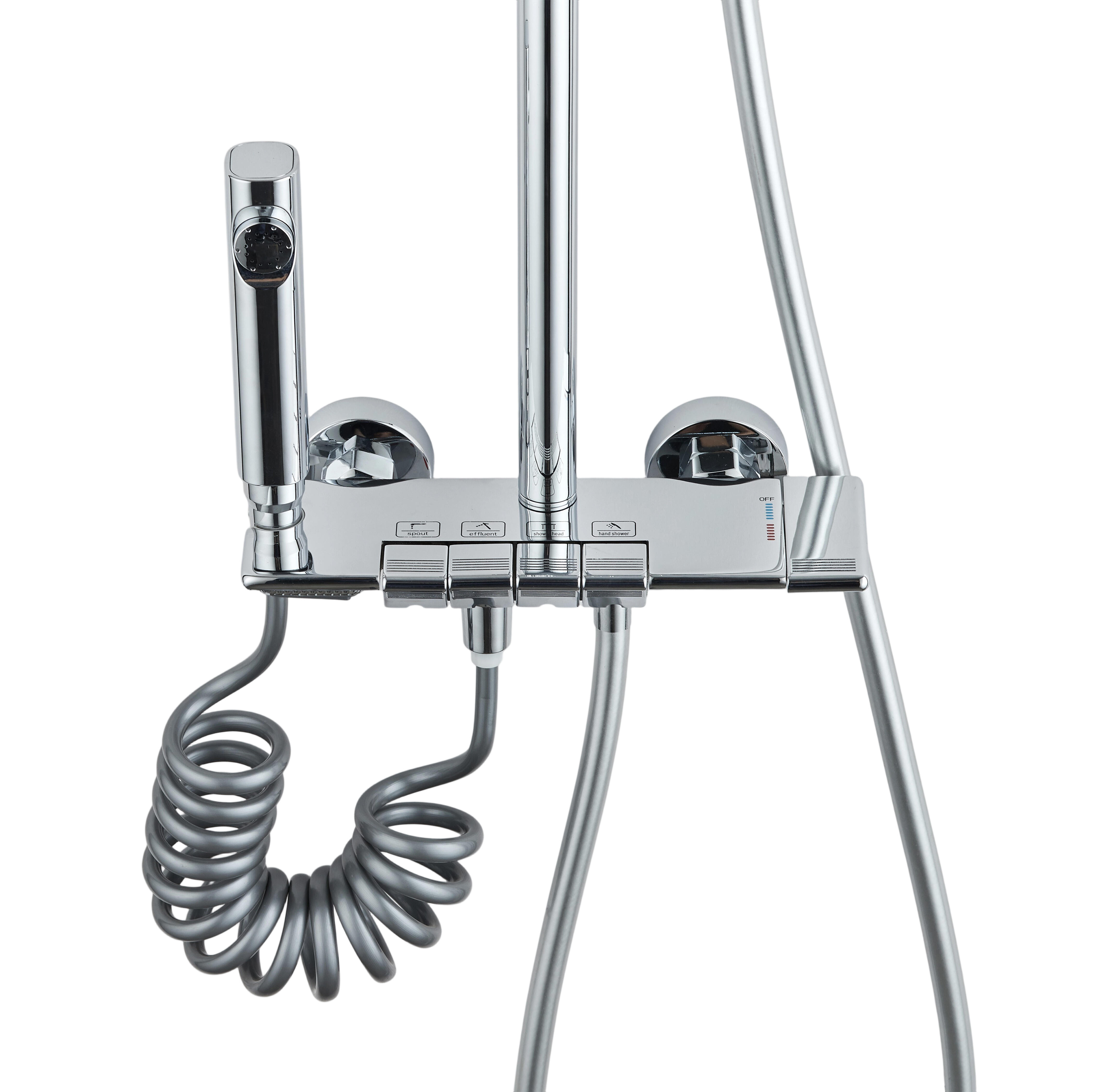 Columna de ducha monomando EDOUARD ROUSSEAU Piano cromo - 6