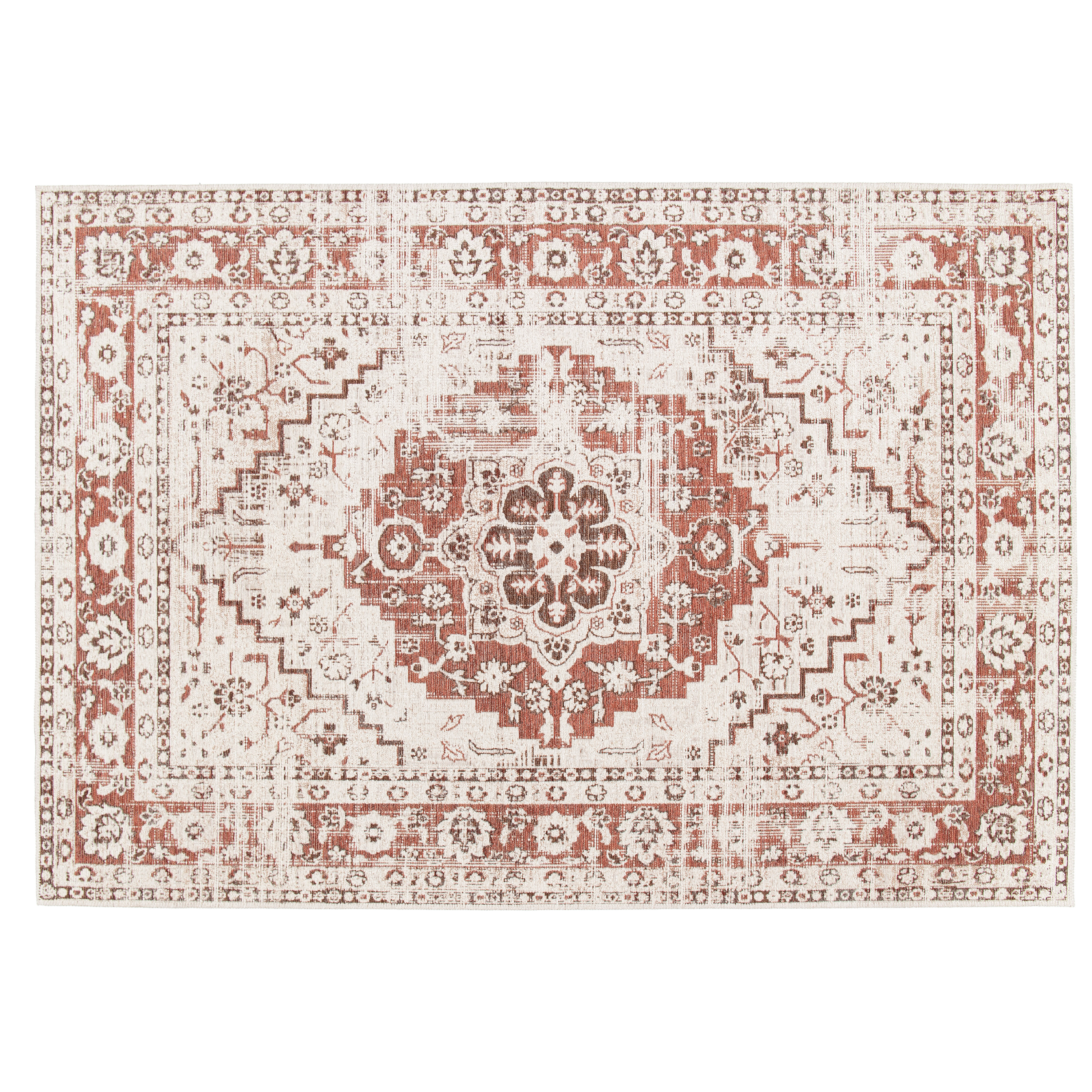 Alfombra exterior/interior poliéster acanthe 160x230cm tejido plano inspire kilim chili 1