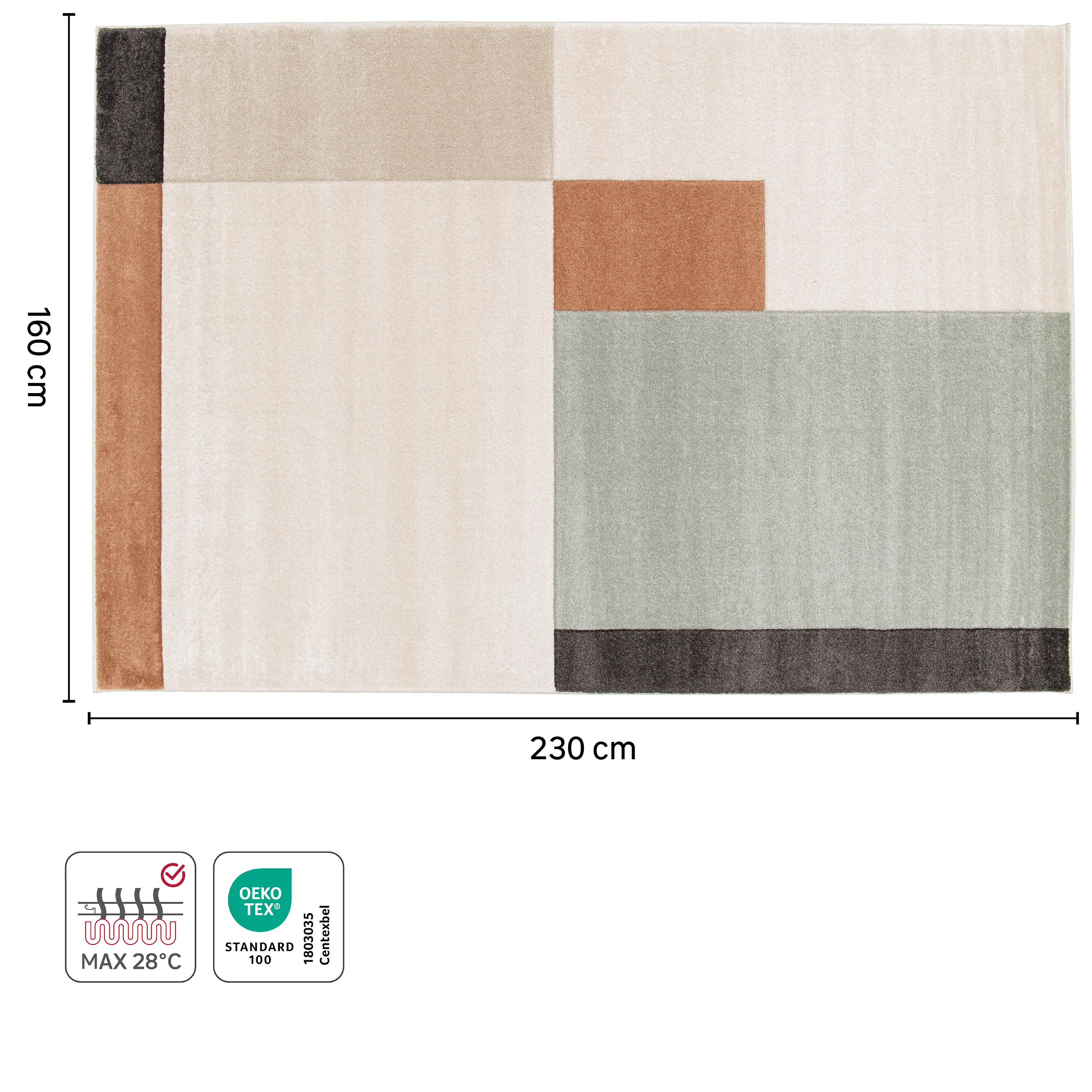 Tapete de interior Milian 160x230cm multicor Inspire - 4
