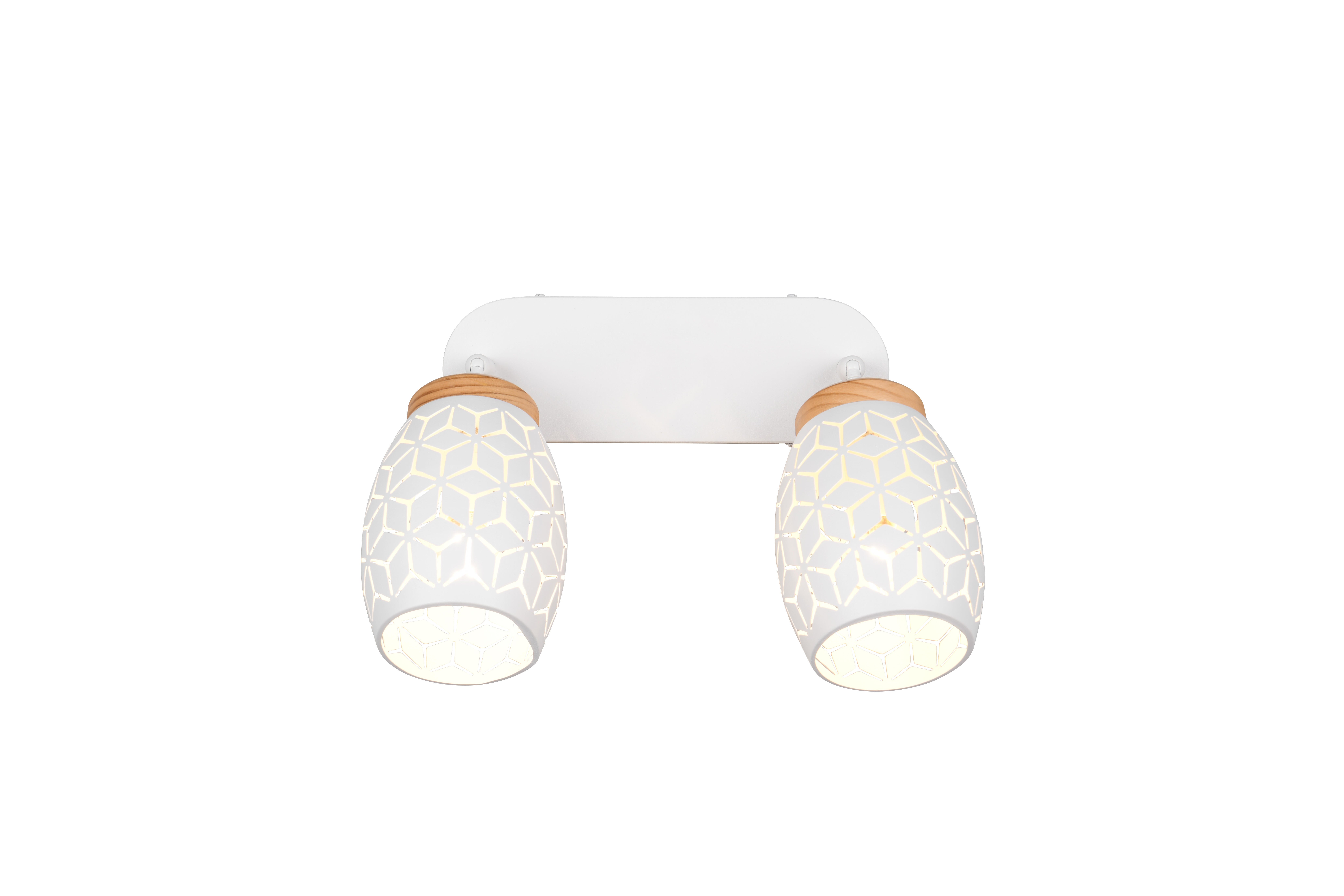 Projetor sem fonte de luzes Bidar 2 luzes IP20 E14 branco 28x27 cm REALITY - 2