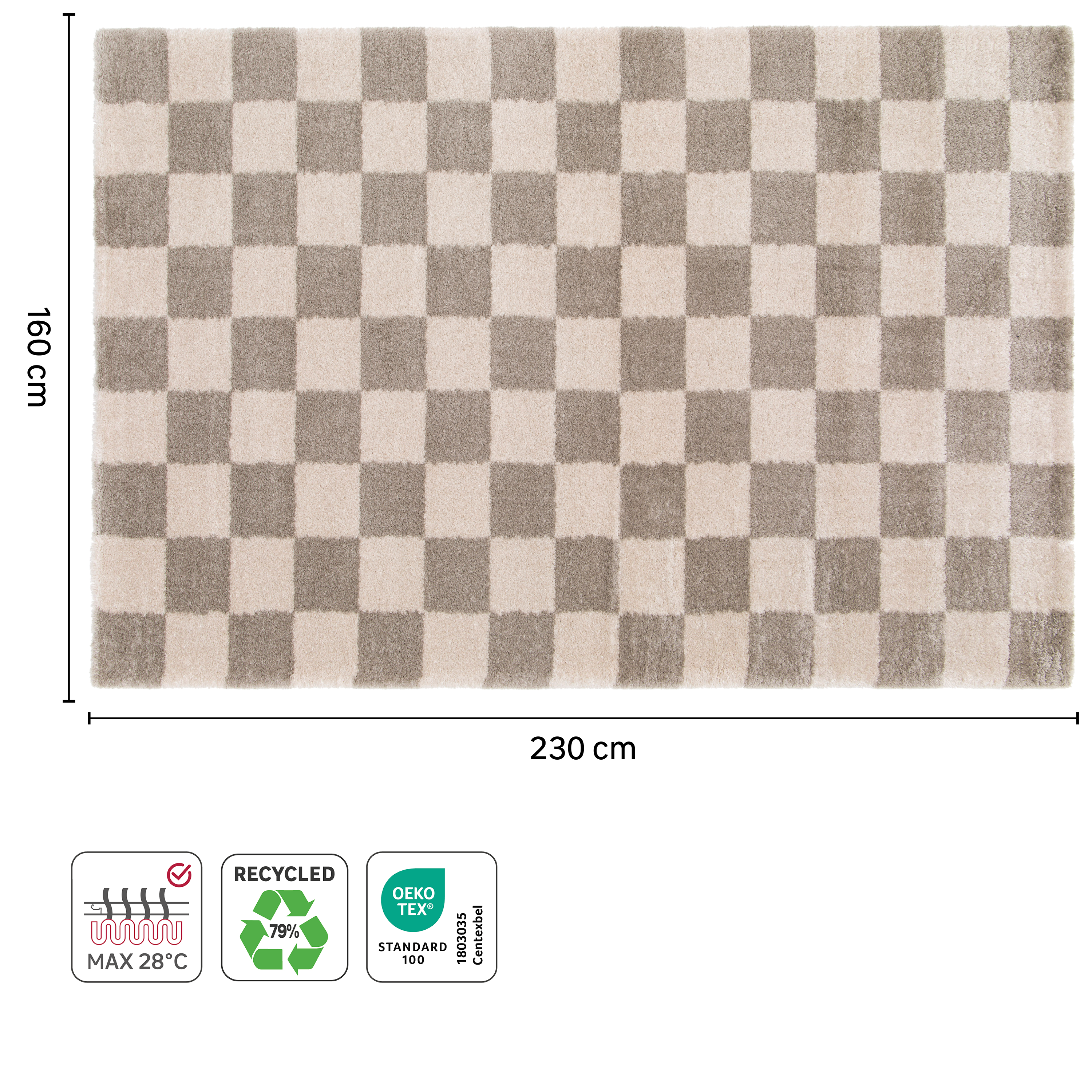 Tapete de interior Nestor 160x230cm moon Inspire - 4