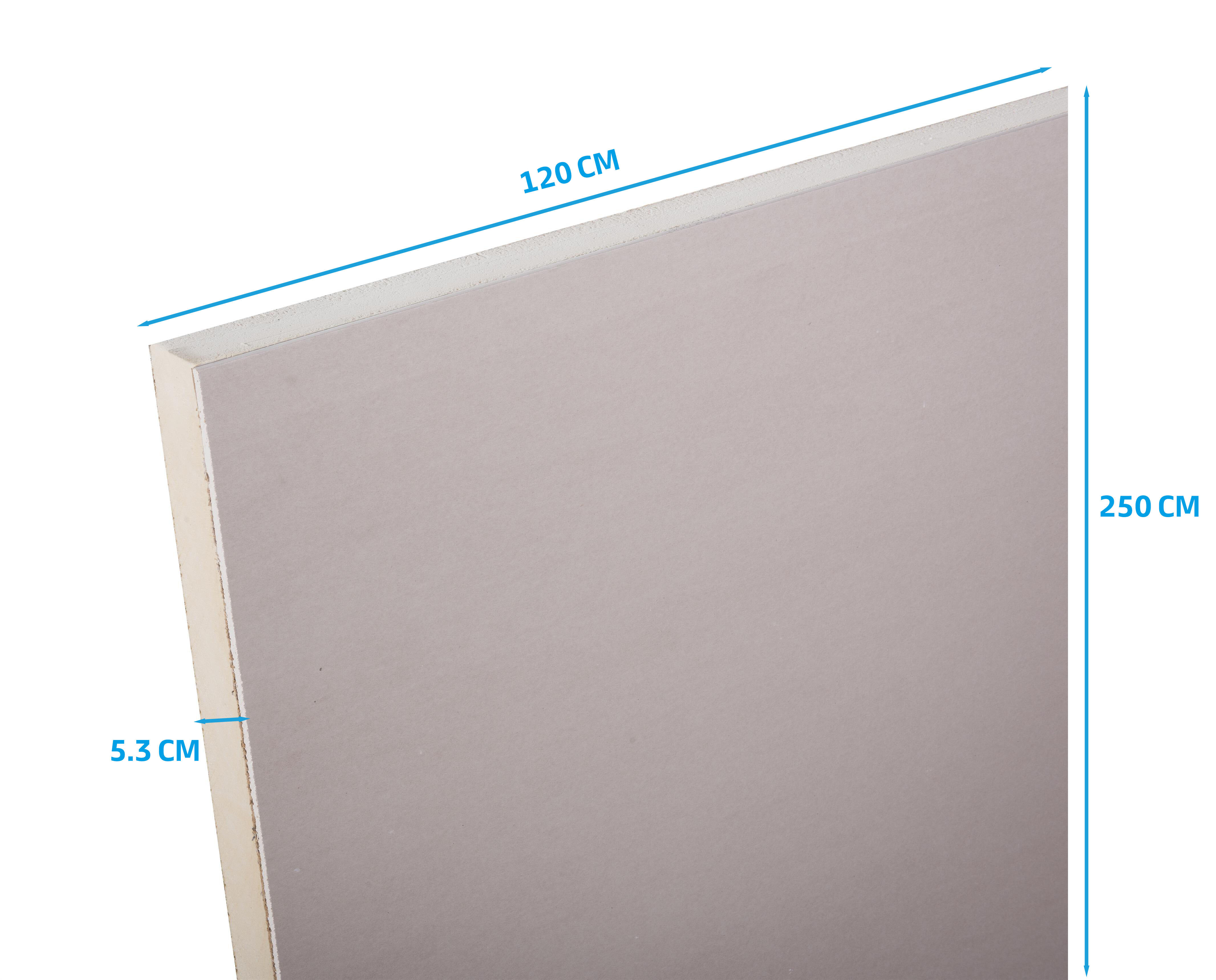 Doublage polyuréthane KNAUF Thane 22, L.2.5 x l.1.2 m Ep53mm, R=1.90 - 2